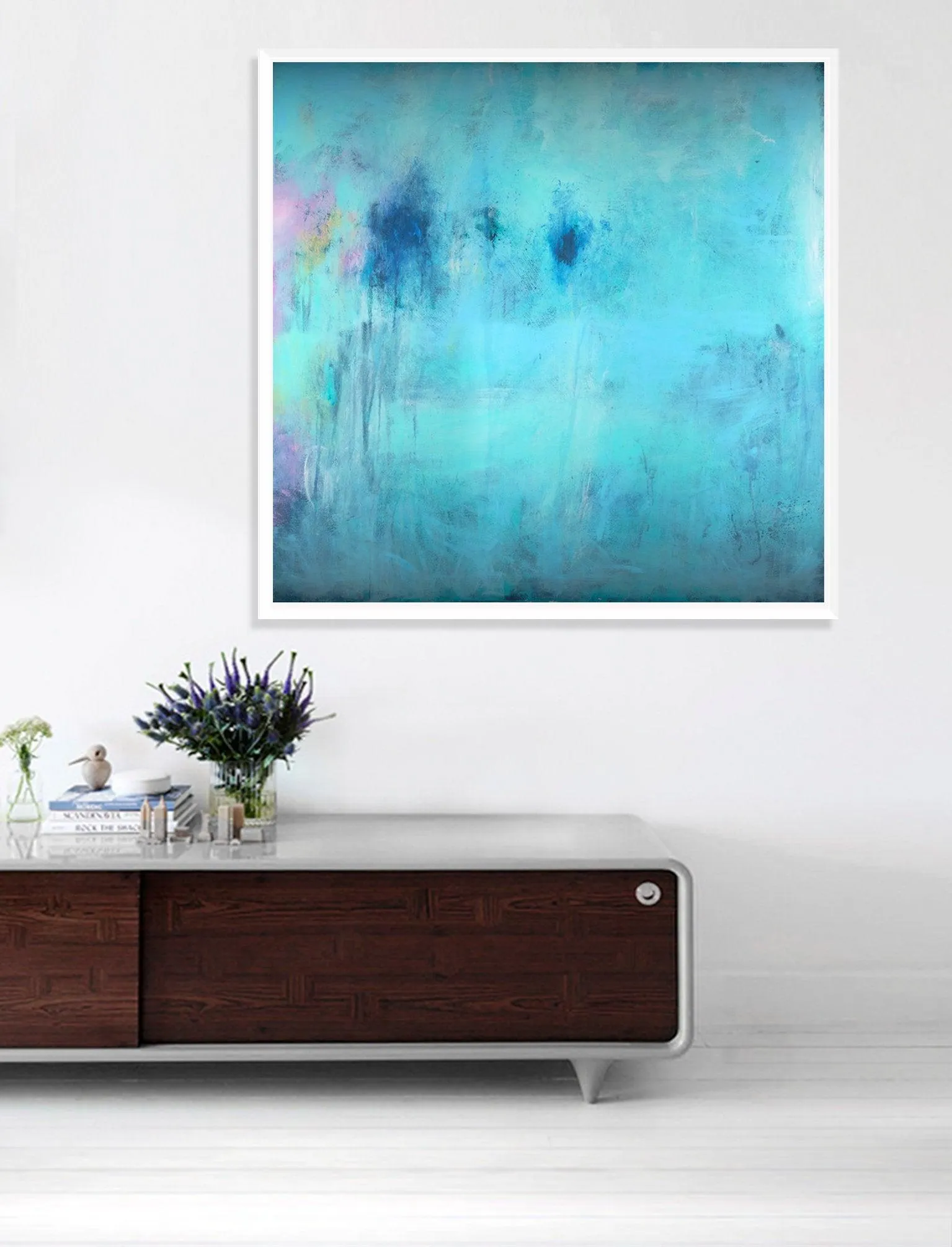 Abstract Print, abstract painting, Teal And Blue, Architecture Art, Modern Art, Apartment Decor, Living Room Wall Art, Large Print