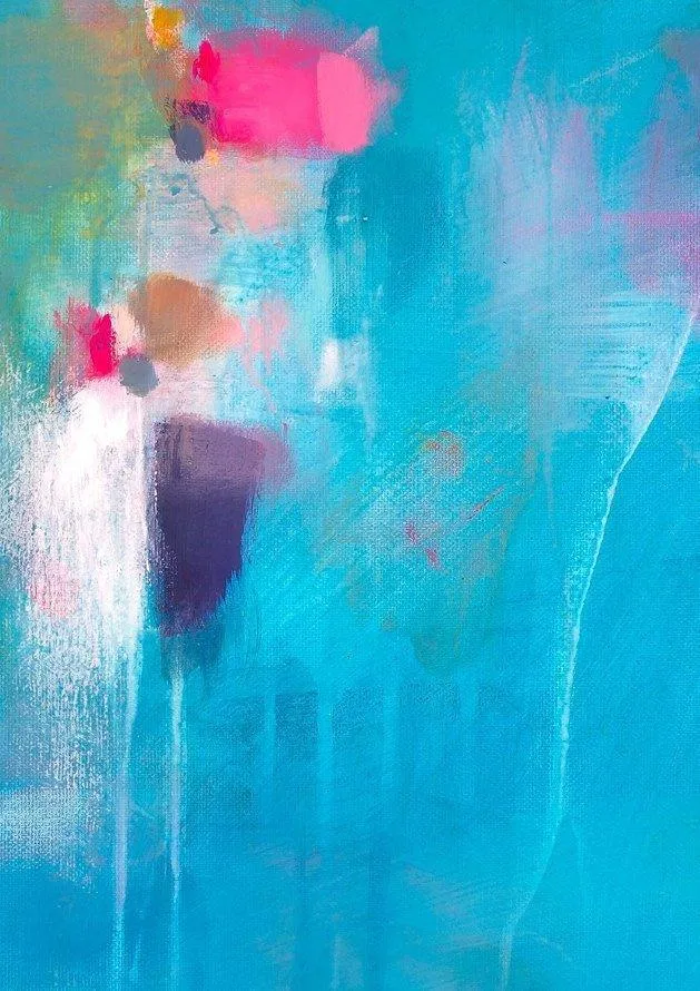 abstract wall art, Blue abstract painting, extra large print, painting print, abstract print by Camilo Mattis