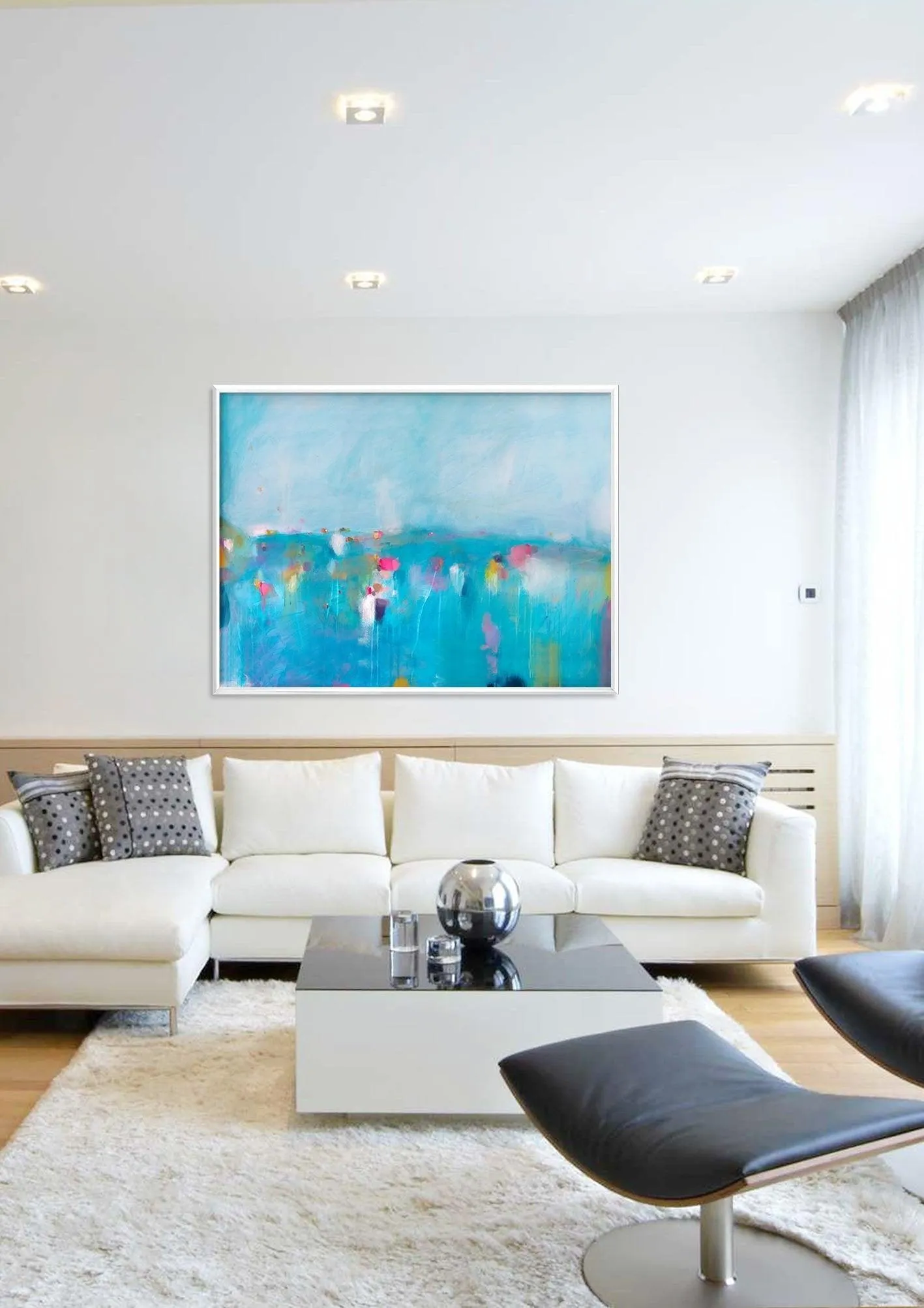 abstract wall art, Blue abstract painting, extra large print, painting print, abstract print by Camilo Mattis