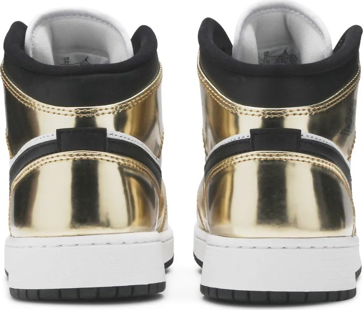 Air Jordan 1 Mid SE GS Metallic Gold sneakers, gold