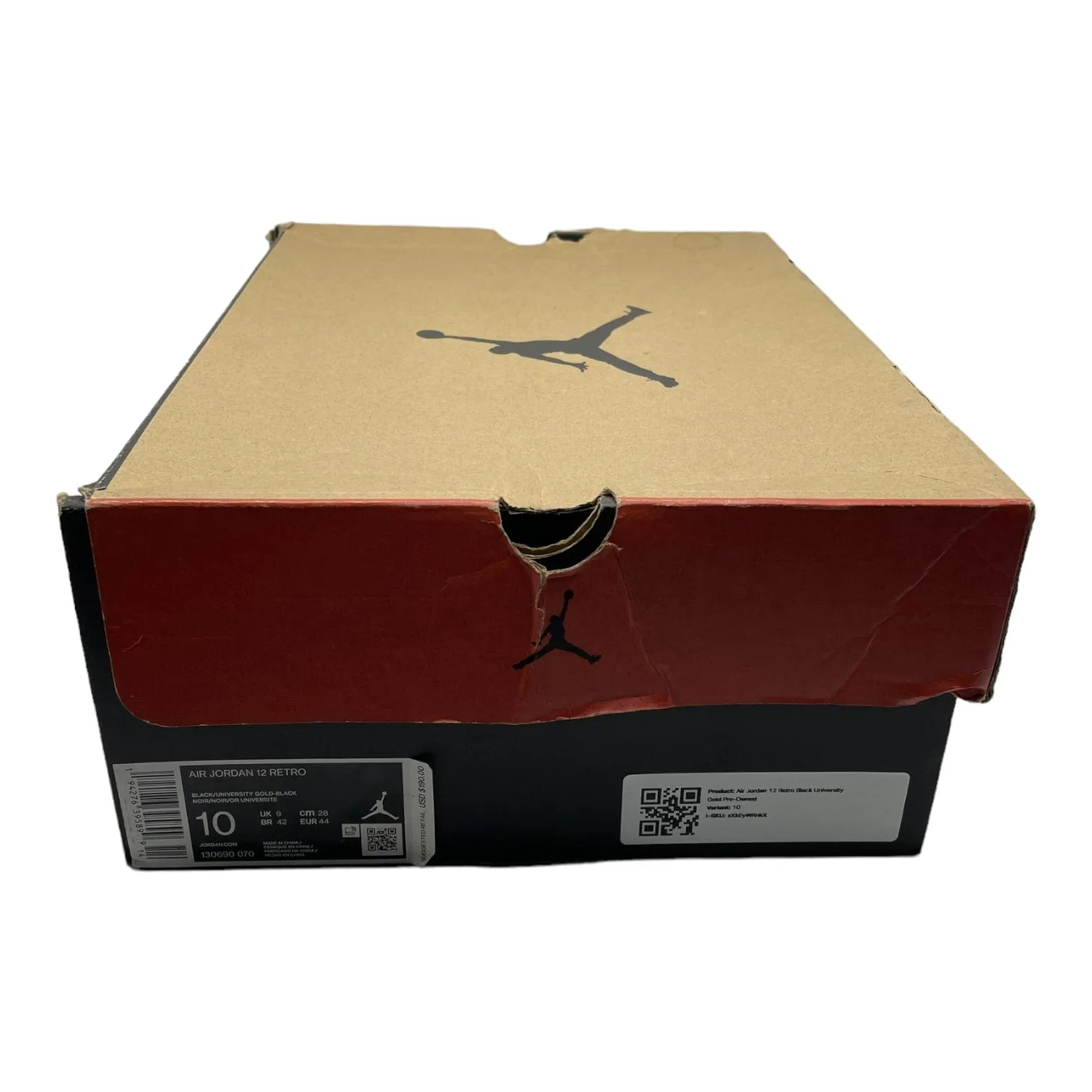 Air Jordan 12 Retro Black University Gold Pre-Owned