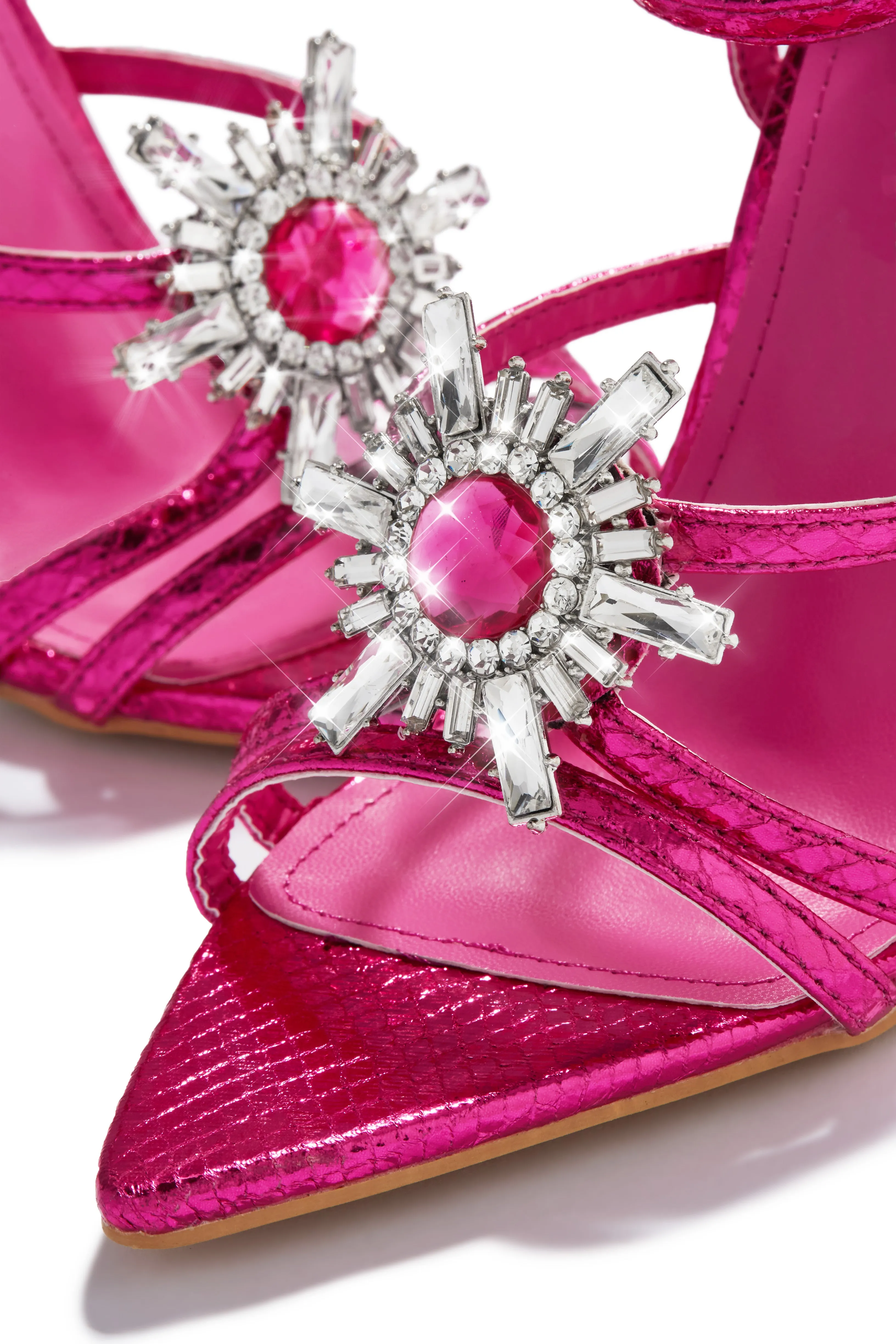 Ameira Embellished High Heels - Pink