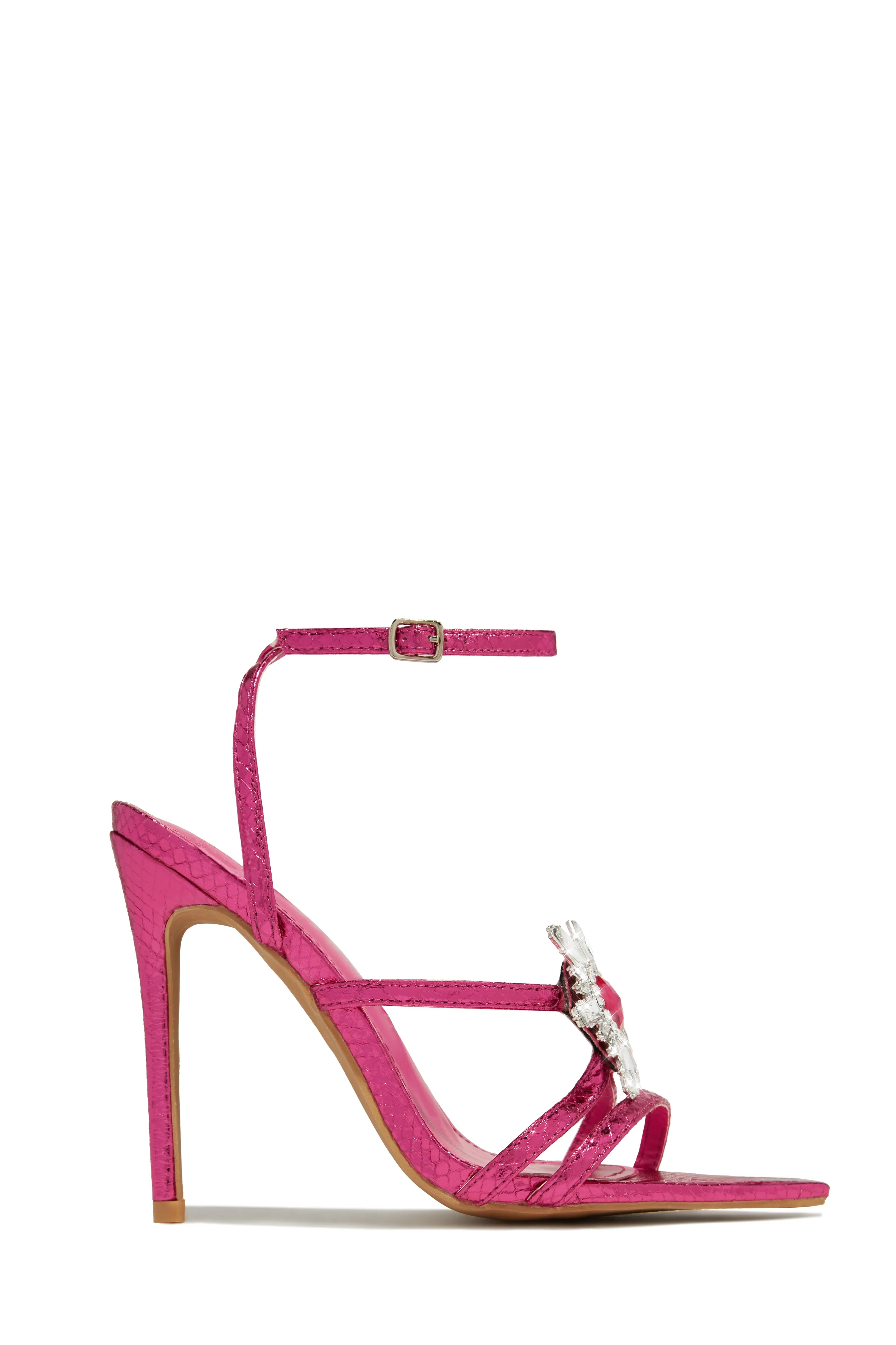 Ameira Embellished High Heels - Pink