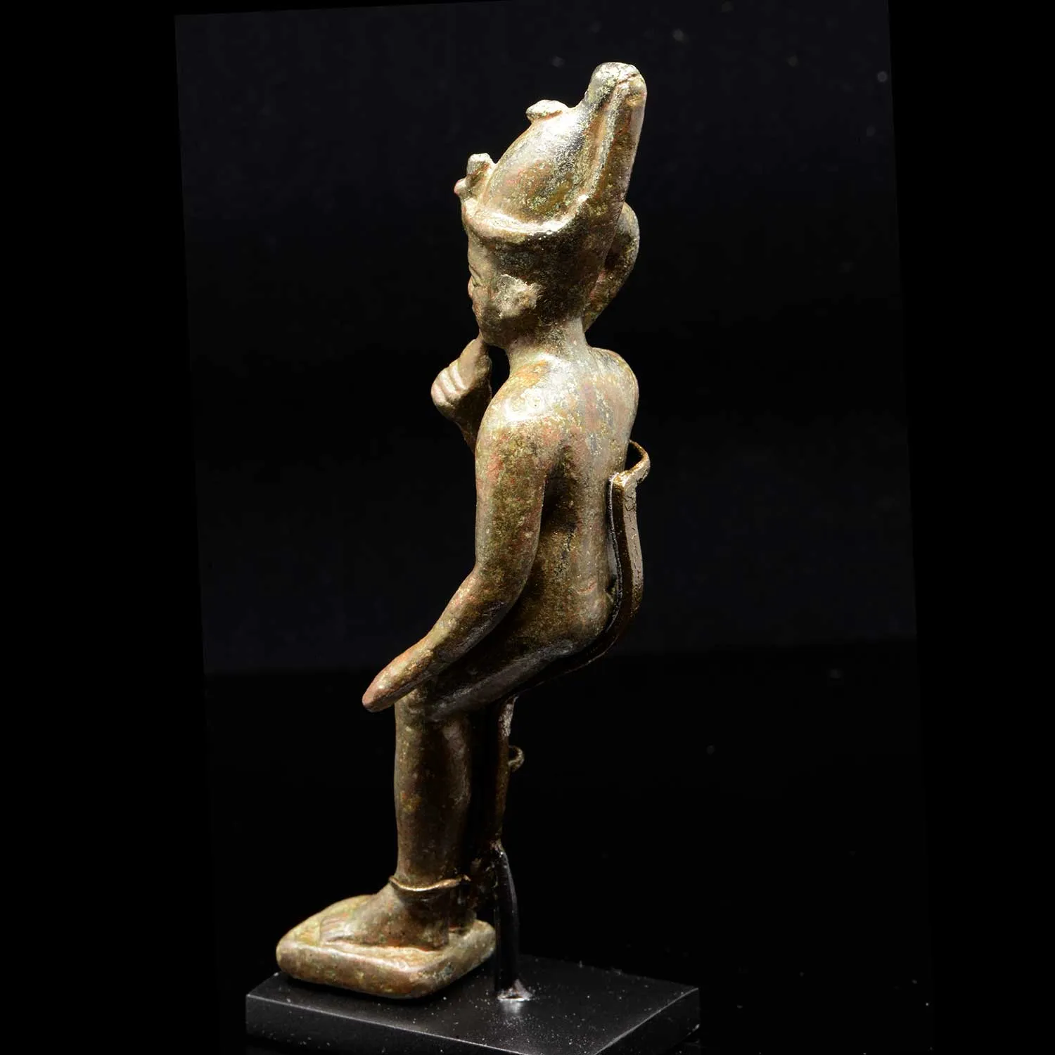 An Egyptian Bronze Figure of Harpokrates, Saite Period, ca. 664 - 552 BCE