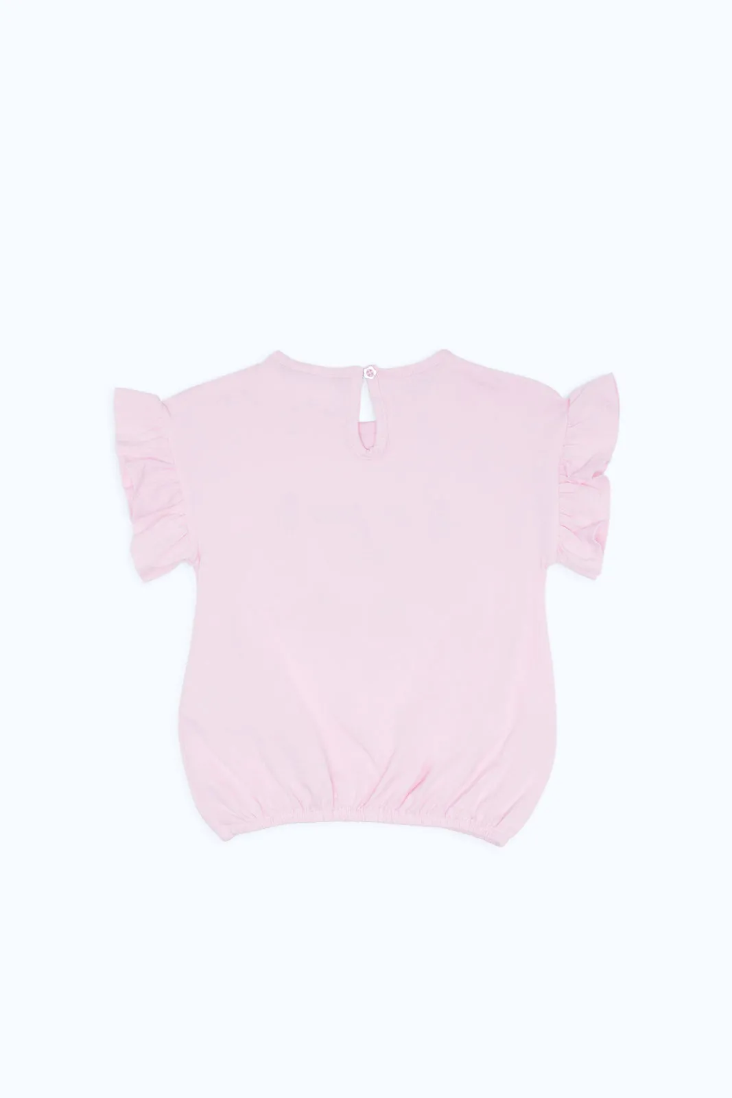 Baby Girls Pink Floral Embroidery T-Shirt