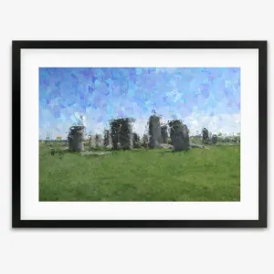 Brushed Stonehenge Framed Art