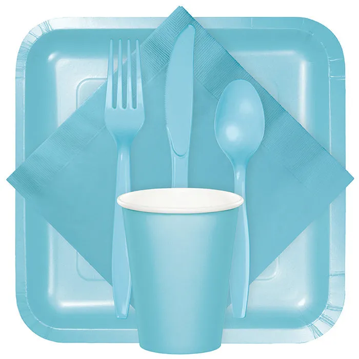 Bulk Pastel Blue 2 ply Beverage Napkins (600 per Case)