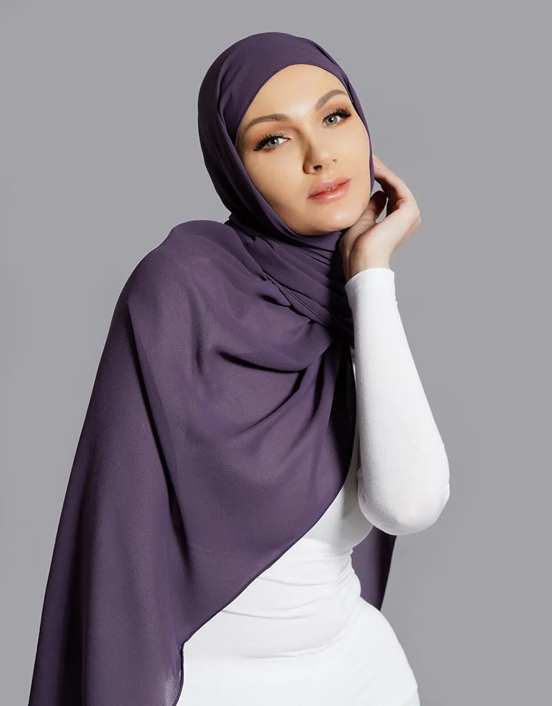 Chiffon Shawl - Shades of Purple