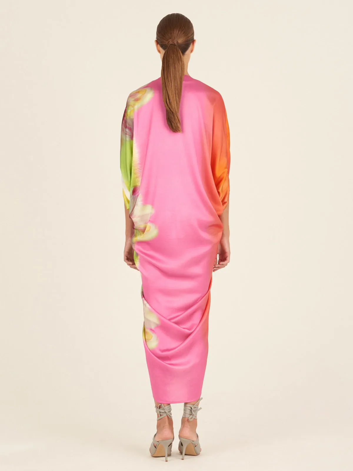 Cloister Dress Floral Gradient Rainbow
