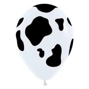 Cow Print Balloons - 12 Pkt