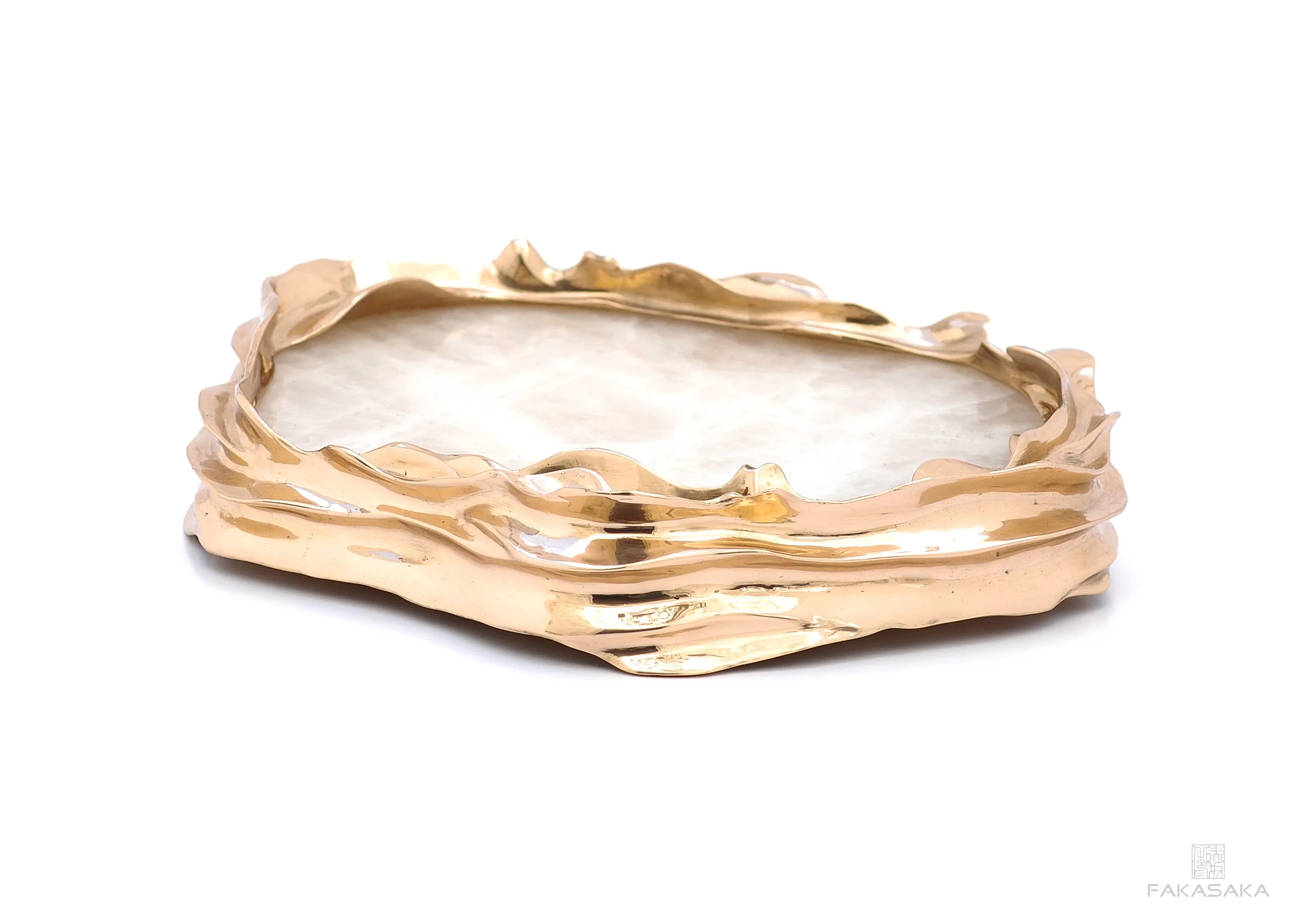 DEAR SONIA<br><br>BOWL / CENTERPIECE<br><br>TRANSLUCENT ONYX<br>POLISHED BRONZE