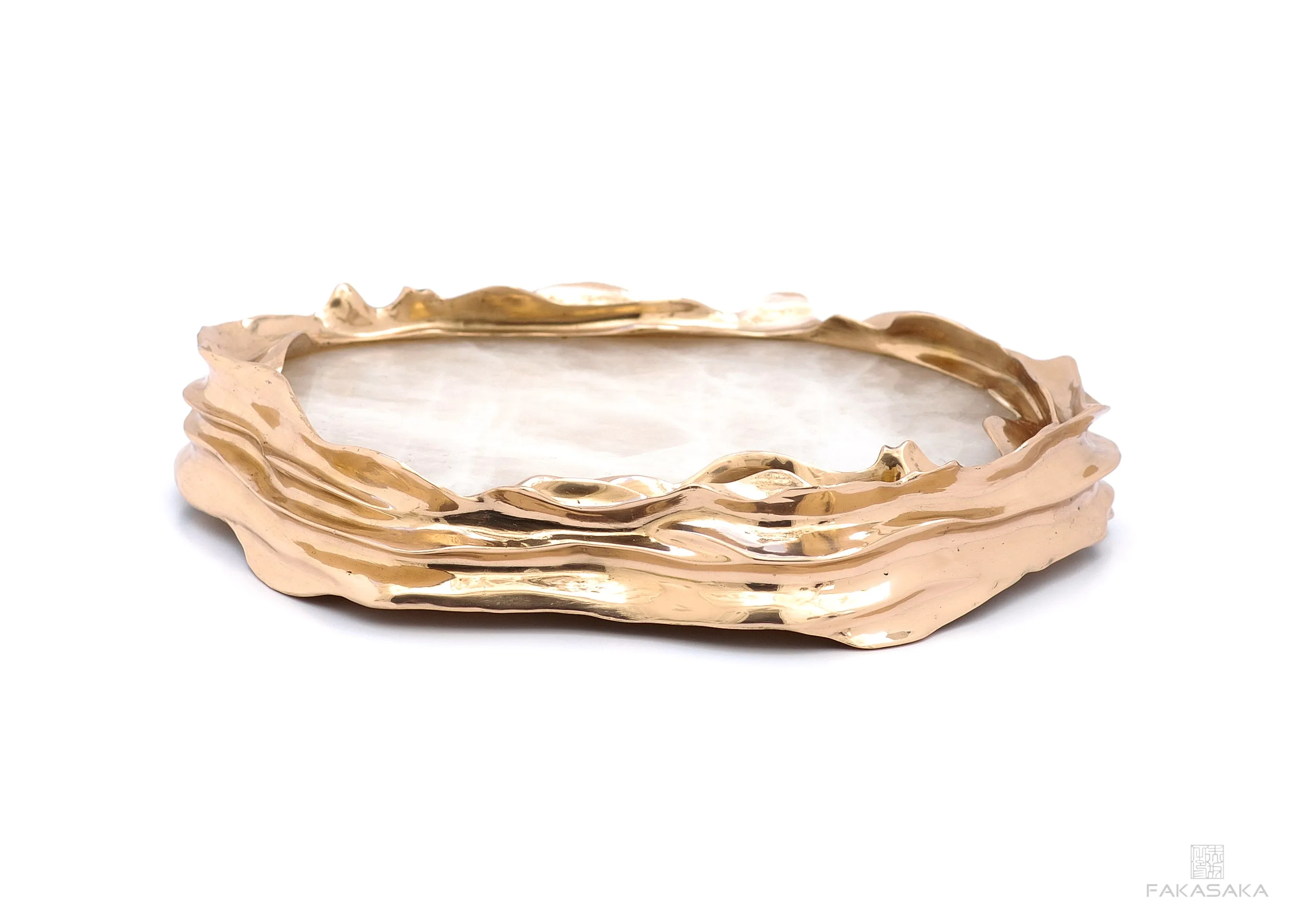 DEAR SONIA<br><br>BOWL / CENTERPIECE<br><br>TRANSLUCENT ONYX<br>POLISHED BRONZE