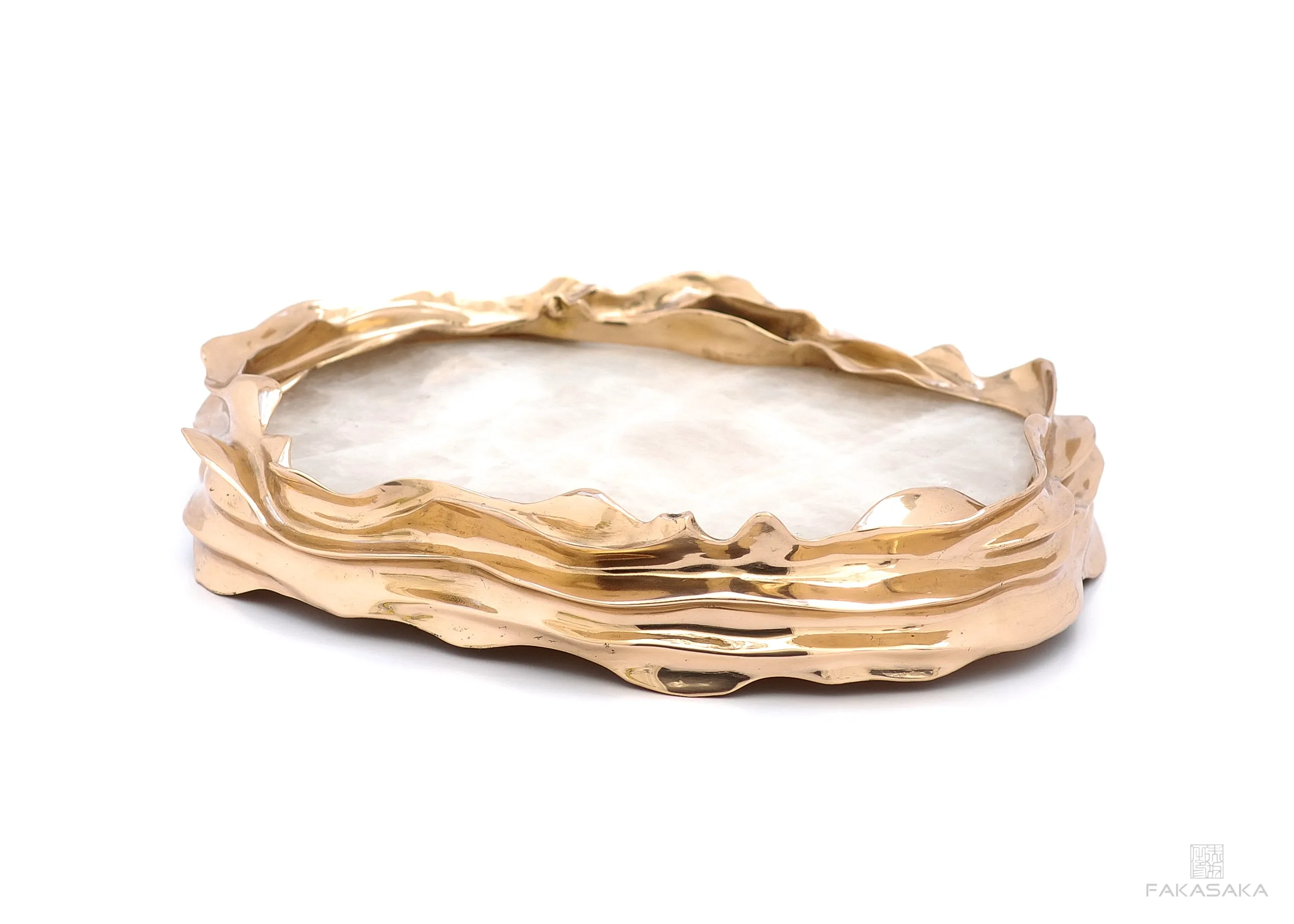 DEAR SONIA<br><br>BOWL / CENTERPIECE<br><br>TRANSLUCENT ONYX<br>POLISHED BRONZE