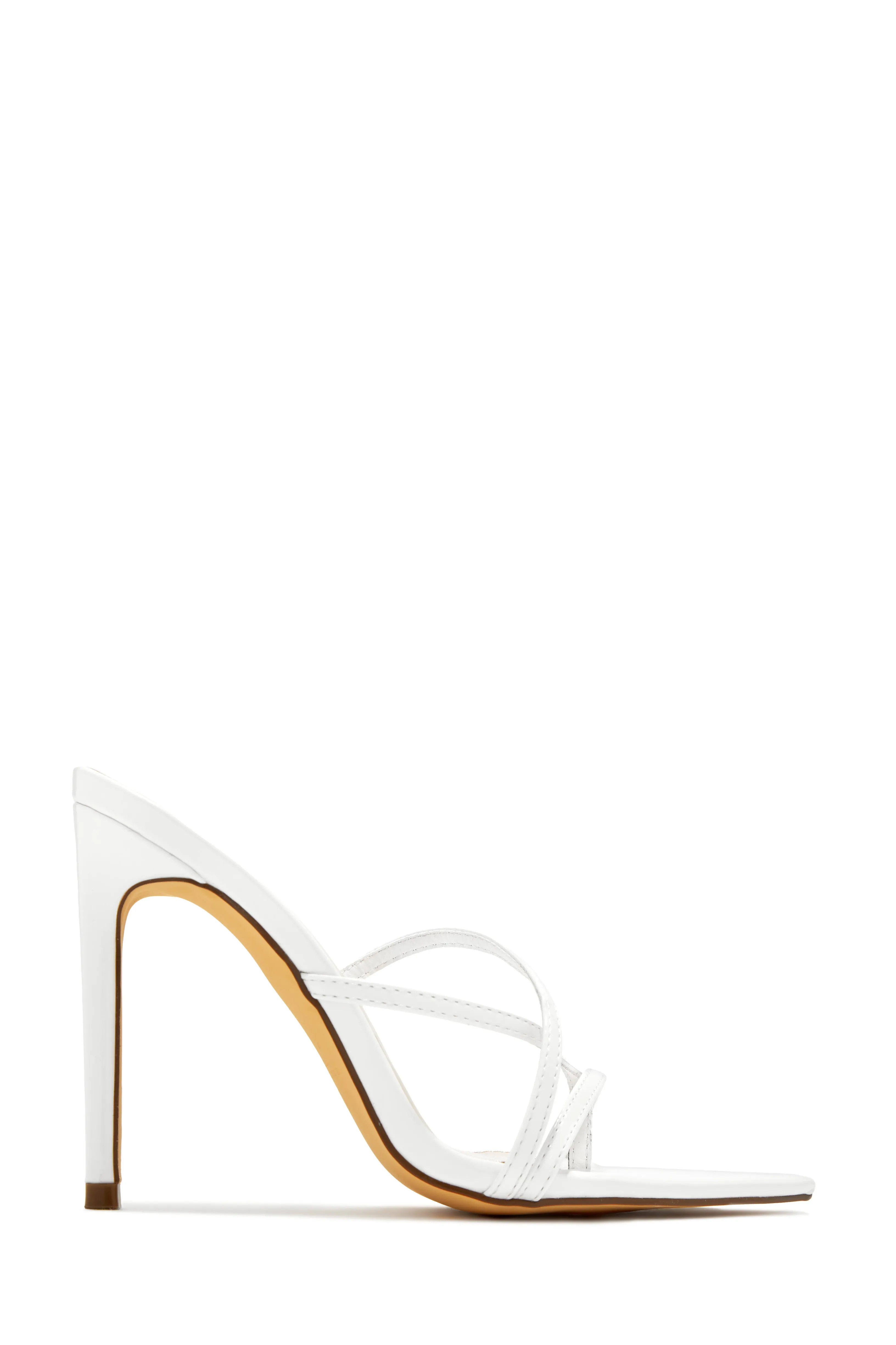 Fine Art High Heel Mules - Gold