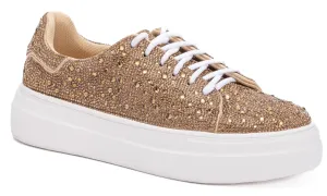 Gold Rhinestone Sneakers