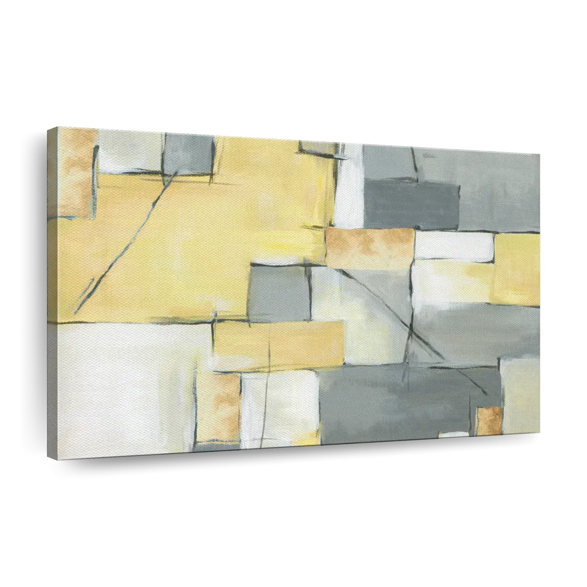 Golden Abstract III Wall Art