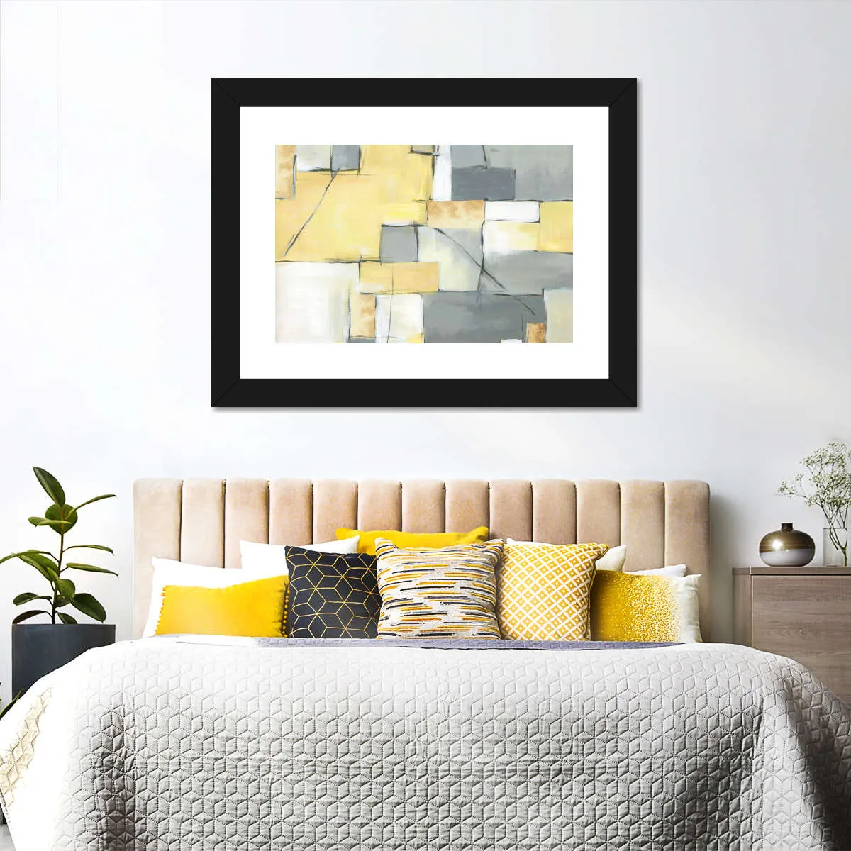 Golden Abstract III Wall Art