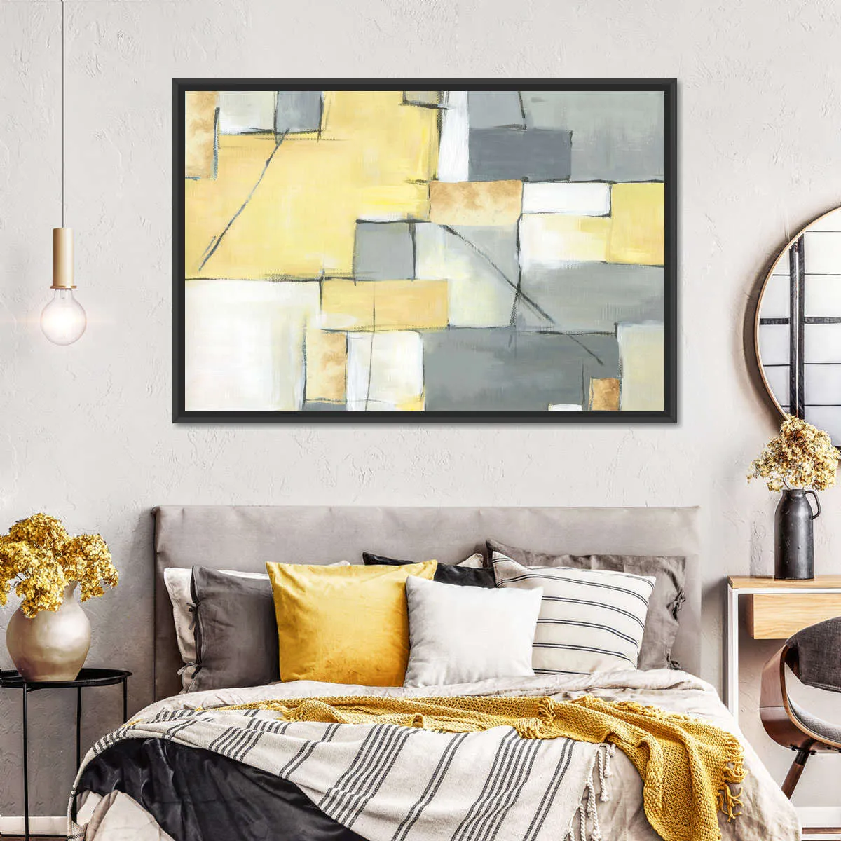 Golden Abstract III Wall Art