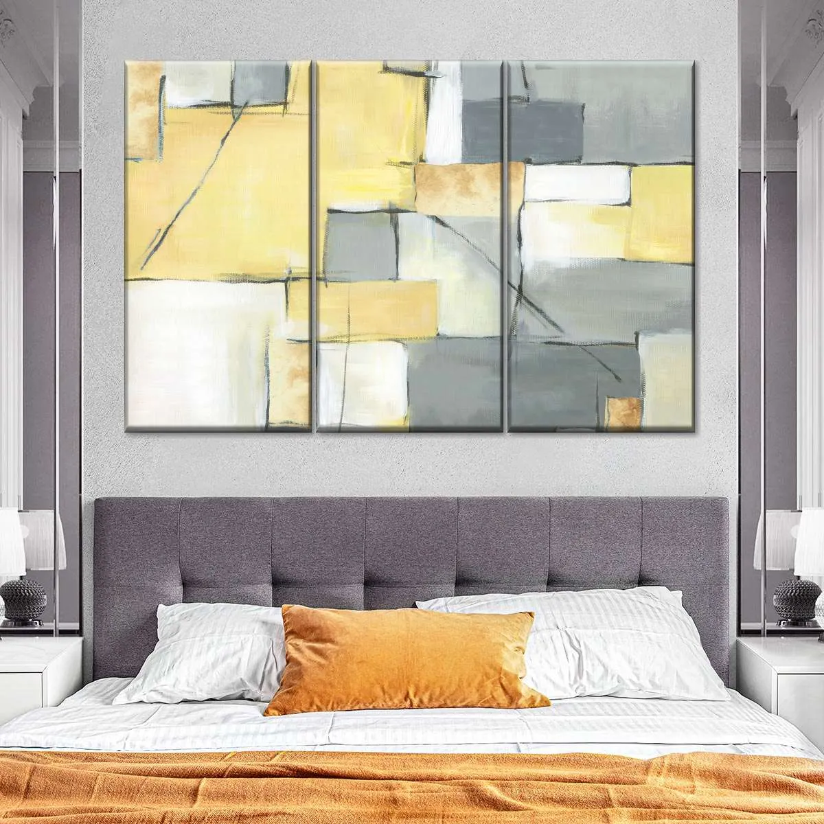 Golden Abstract III Wall Art