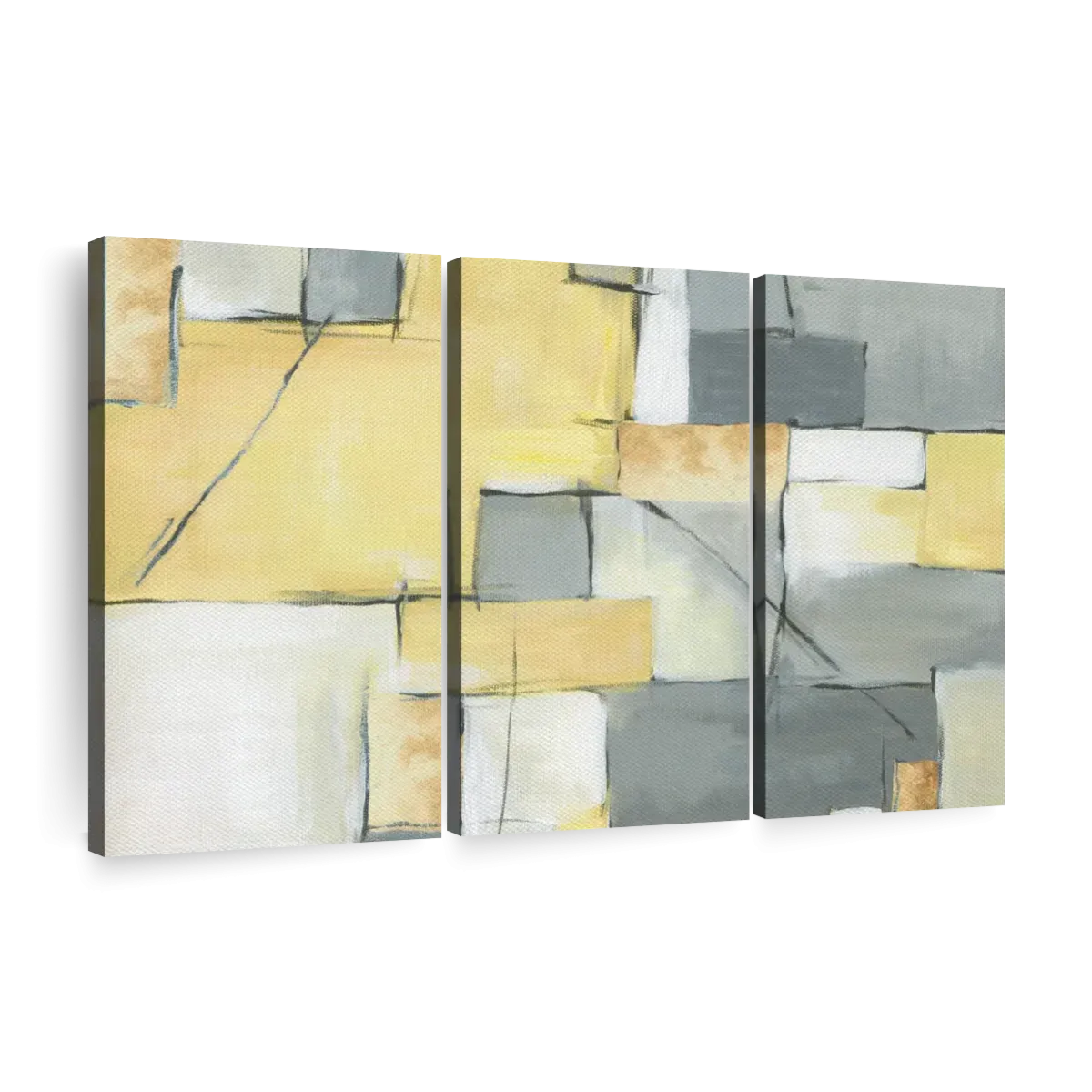 Golden Abstract III Wall Art