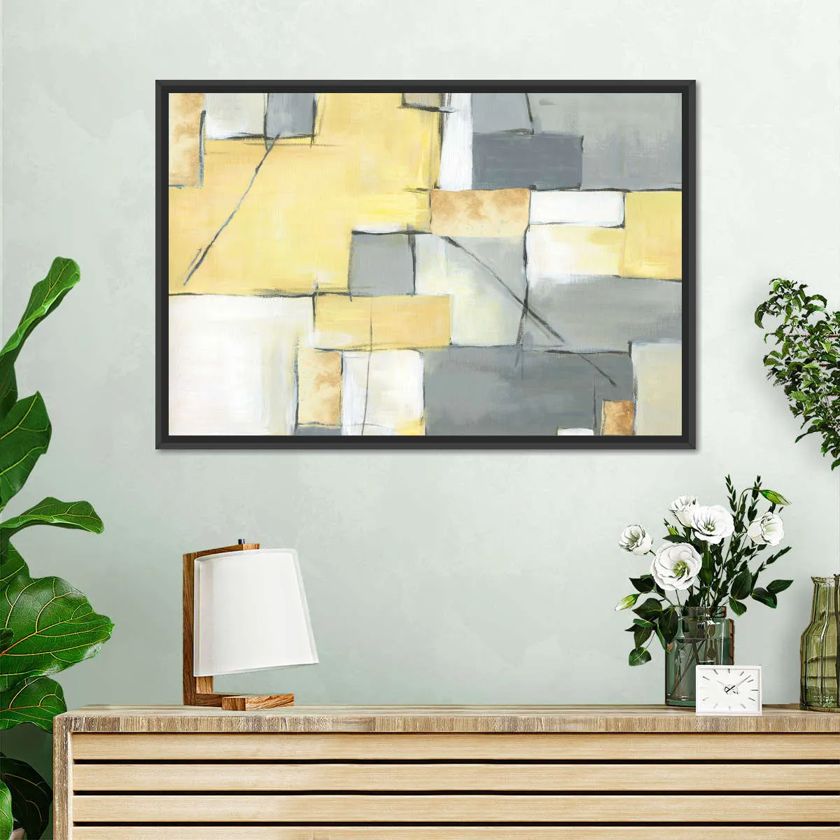 Golden Abstract III Wall Art