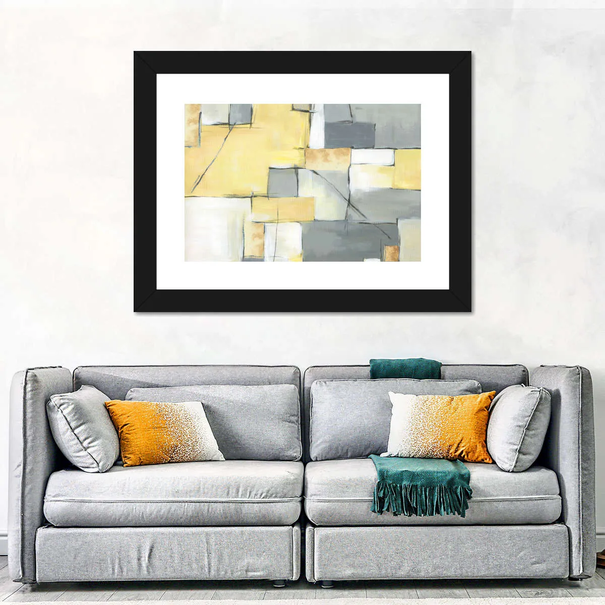 Golden Abstract III Wall Art