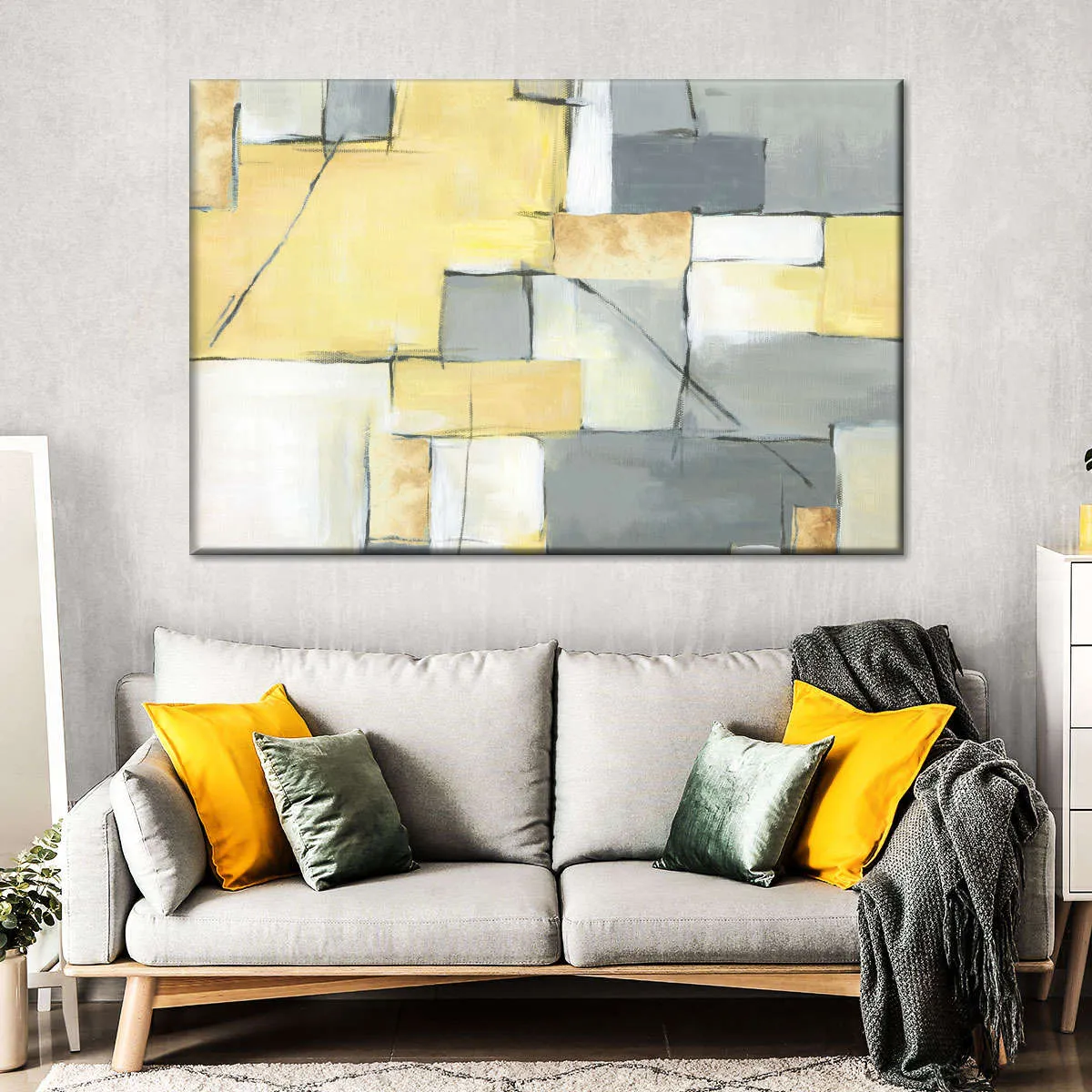 Golden Abstract III Wall Art