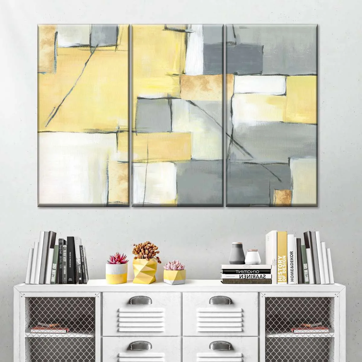 Golden Abstract III Wall Art