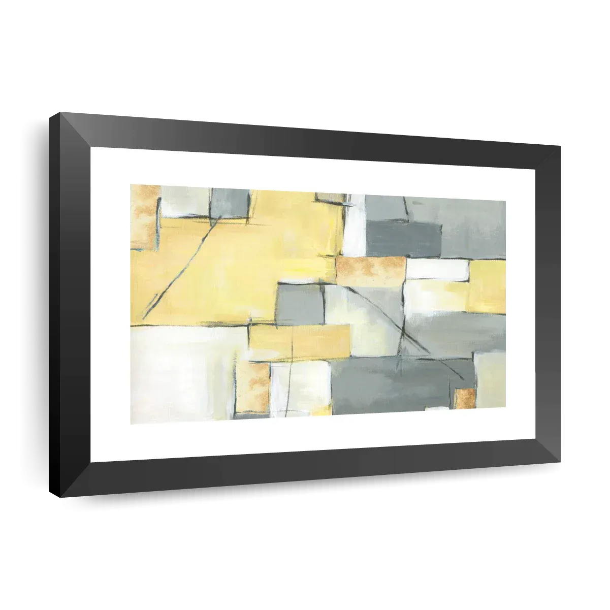 Golden Abstract III Wall Art