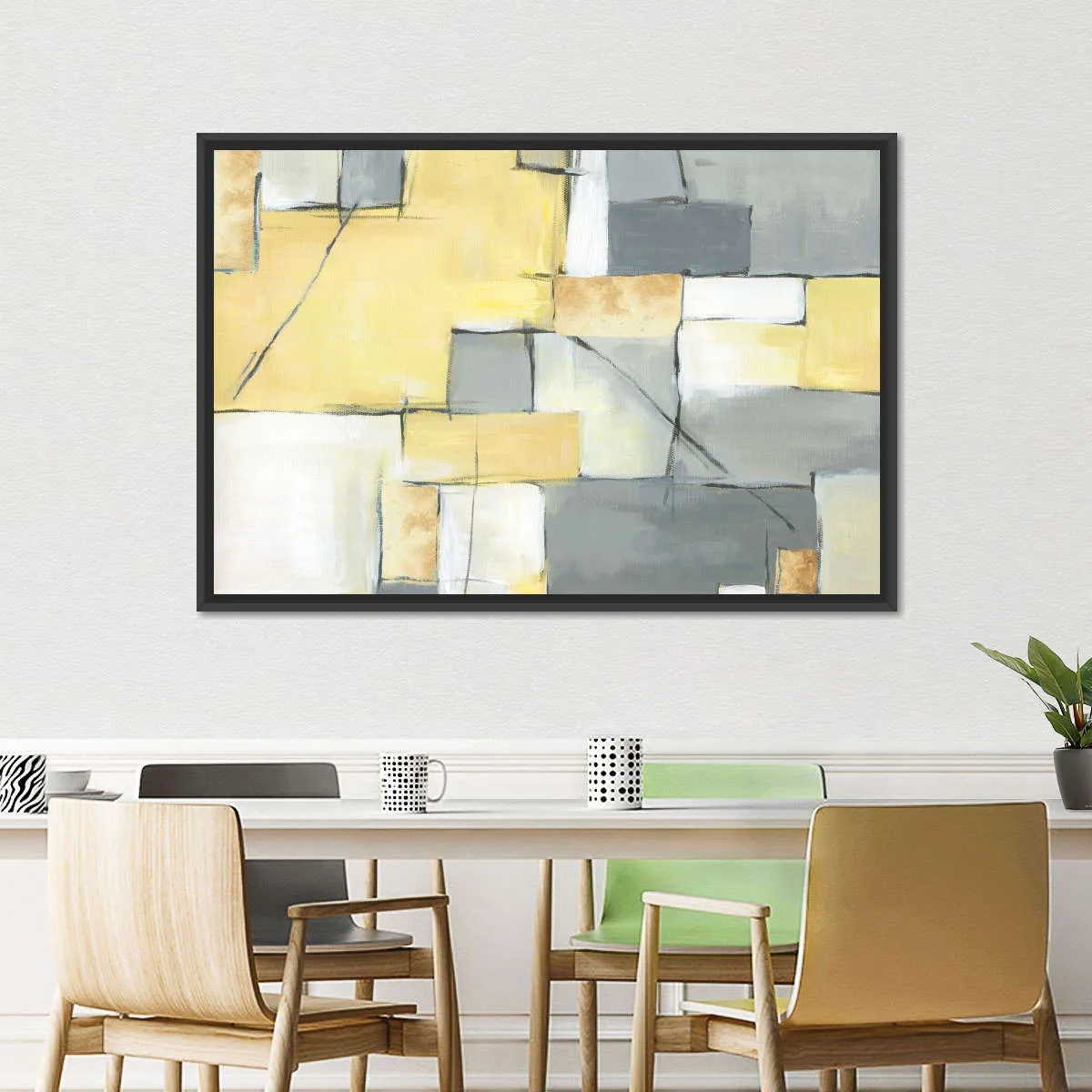 Golden Abstract III Wall Art