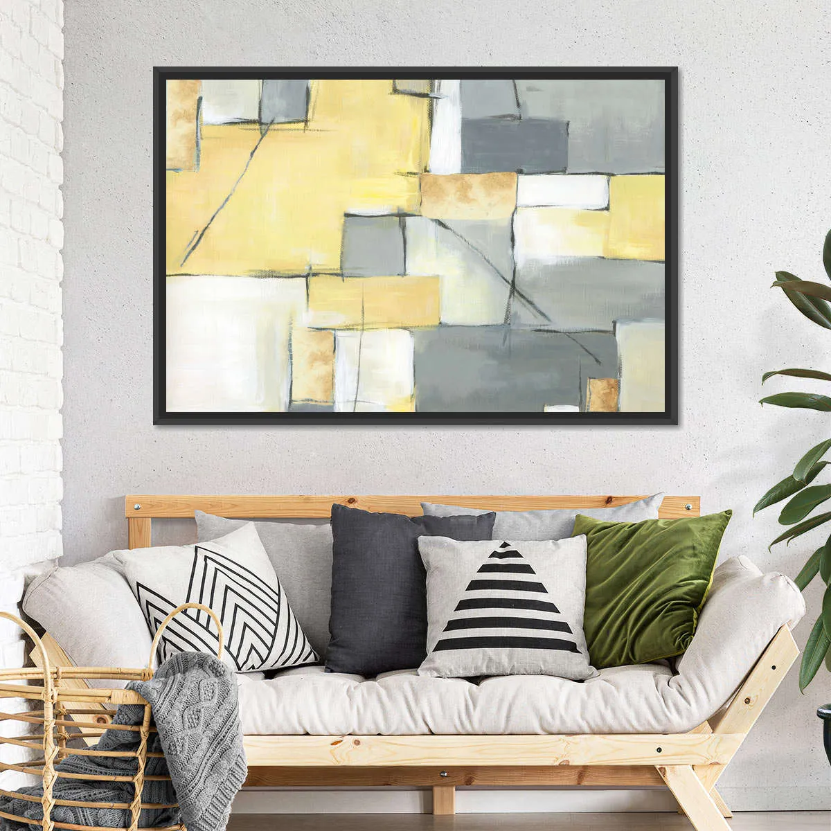 Golden Abstract III Wall Art