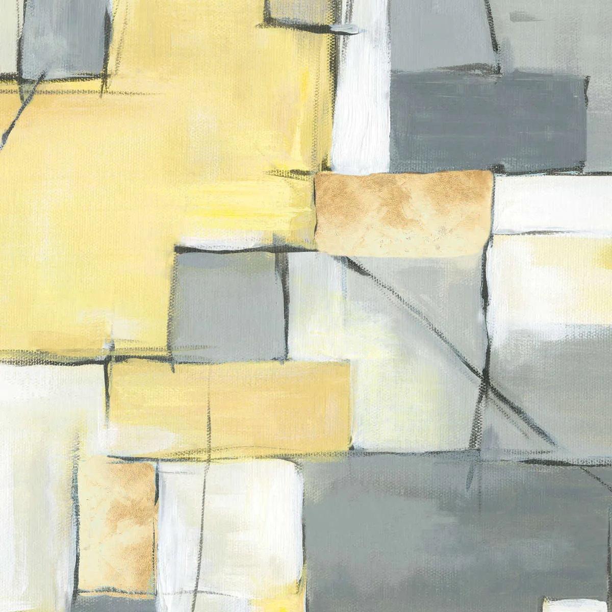 Golden Abstract III Wall Art