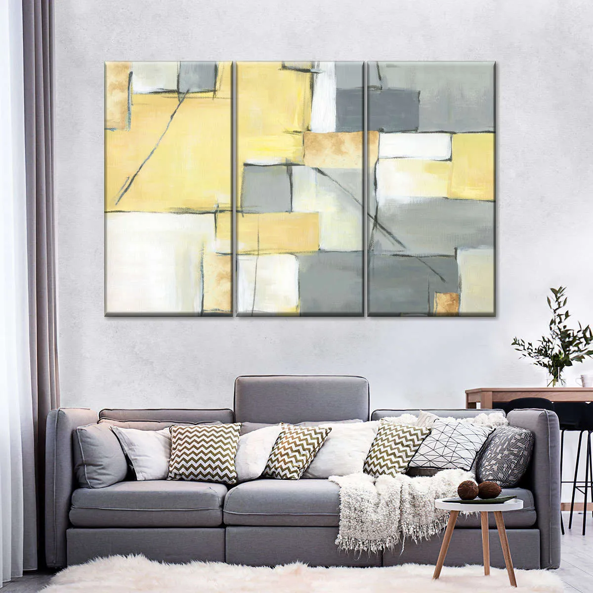 Golden Abstract III Wall Art
