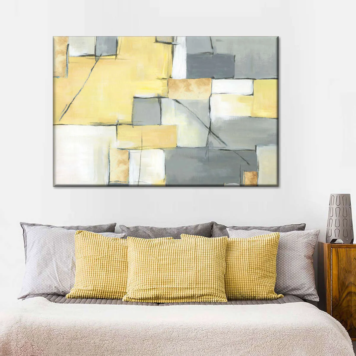 Golden Abstract III Wall Art