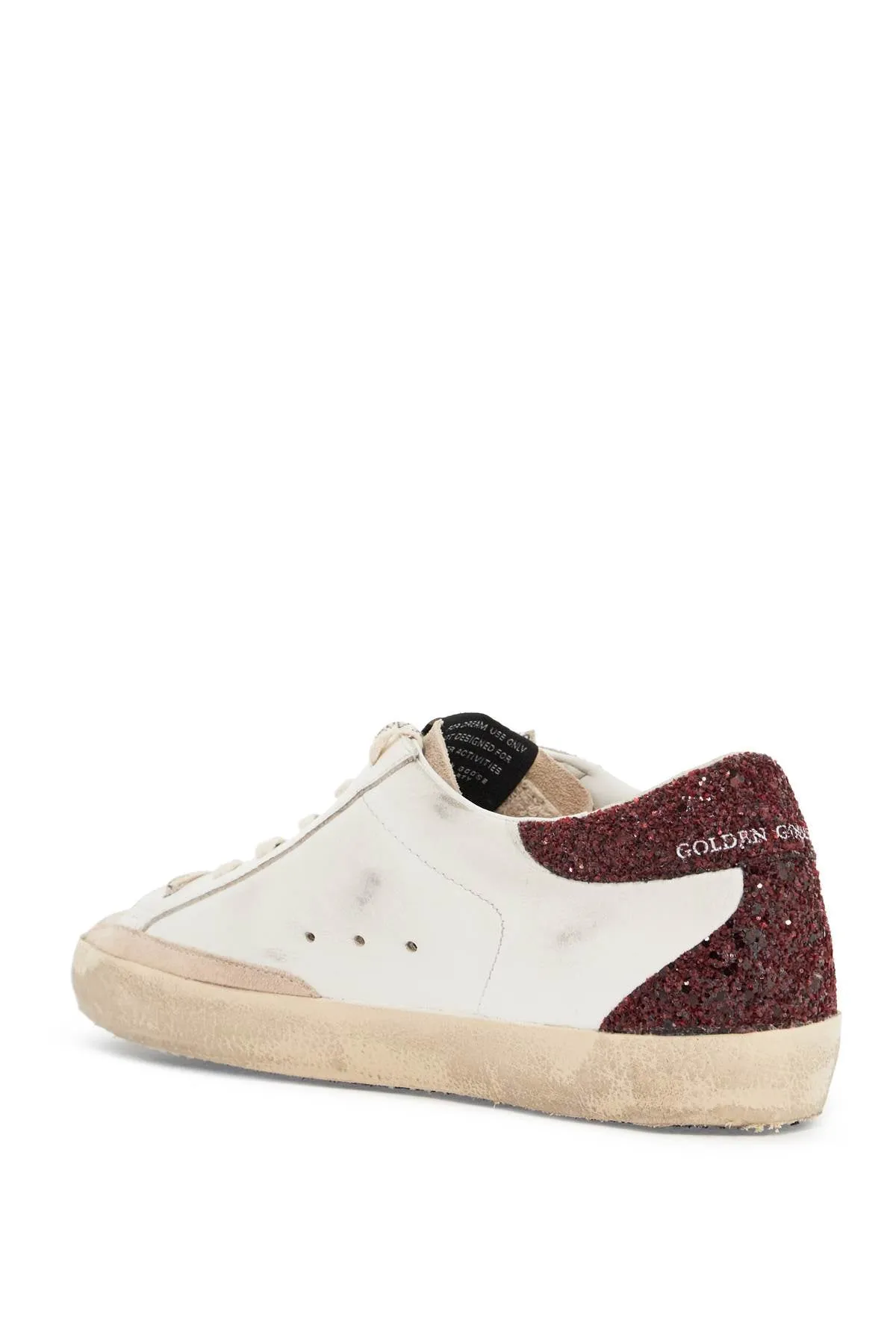 Glittered Golden Goose Super-Star Sneakers with Shimmering Details