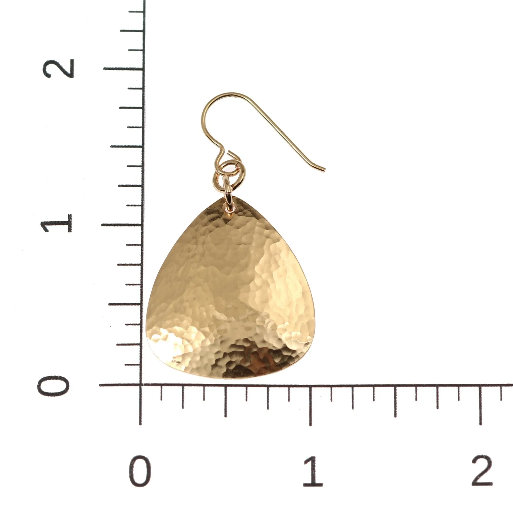 Hammered Bronze Triangular Earrings