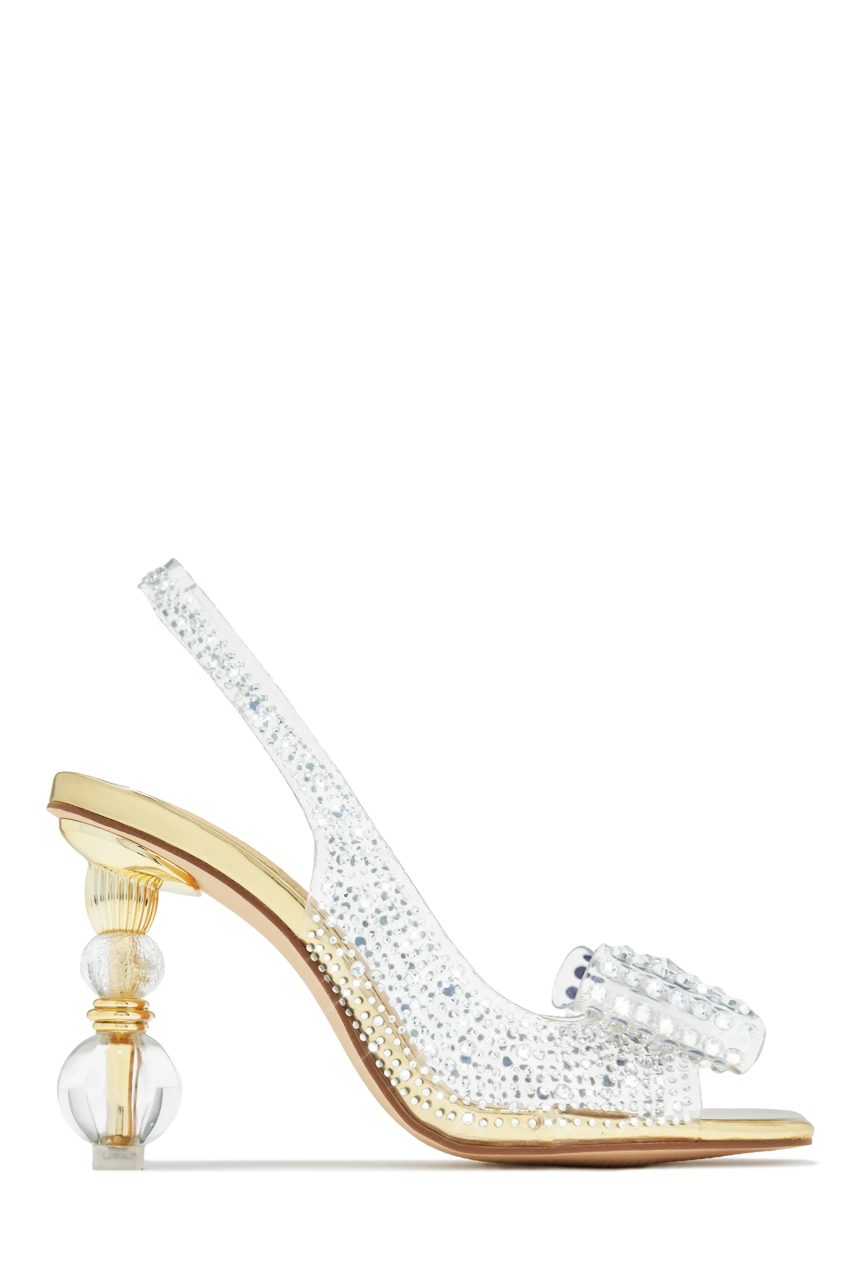 High Class Embellished Heels - Silver