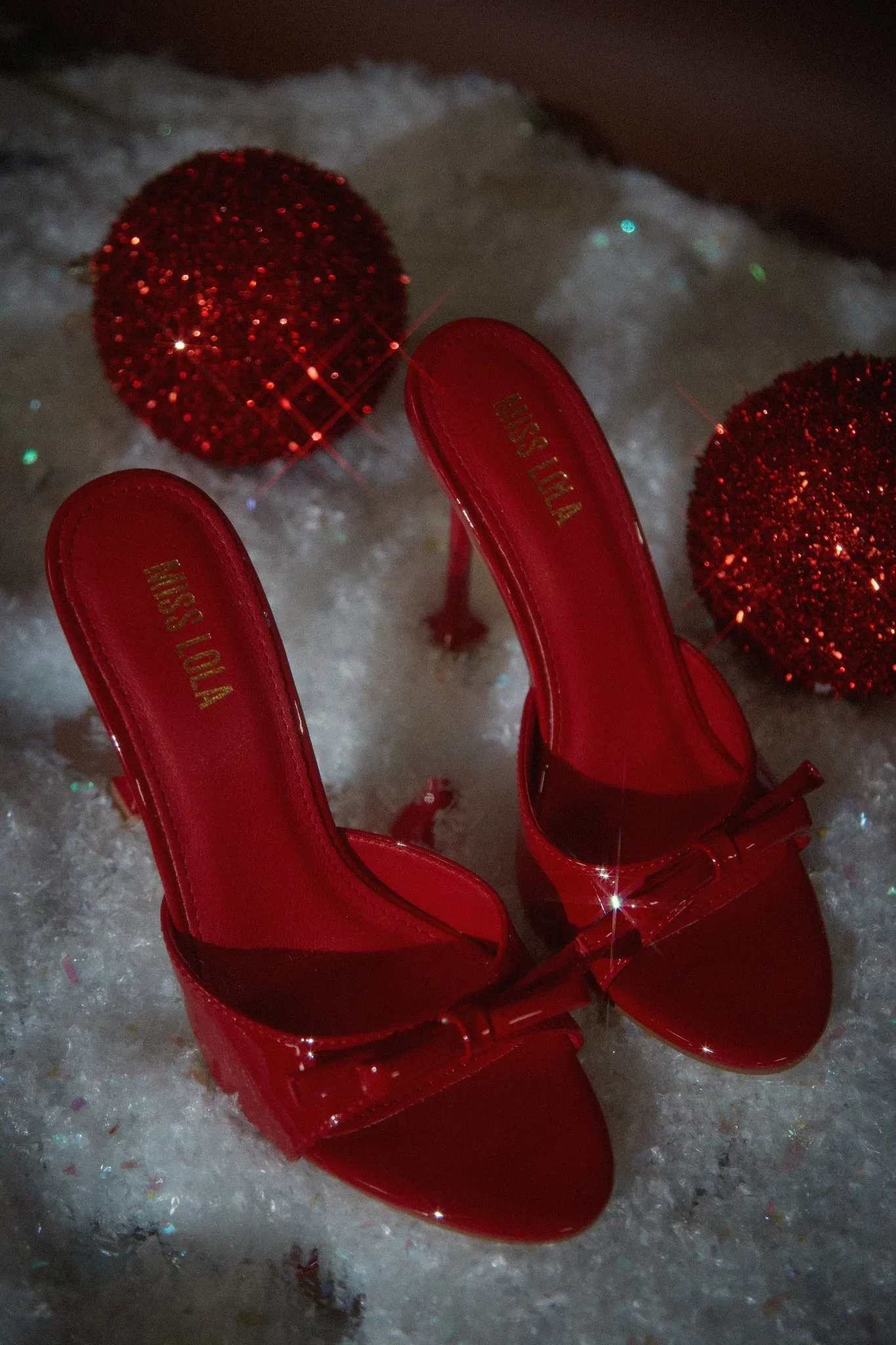 Jaya High Heel Mules - Red