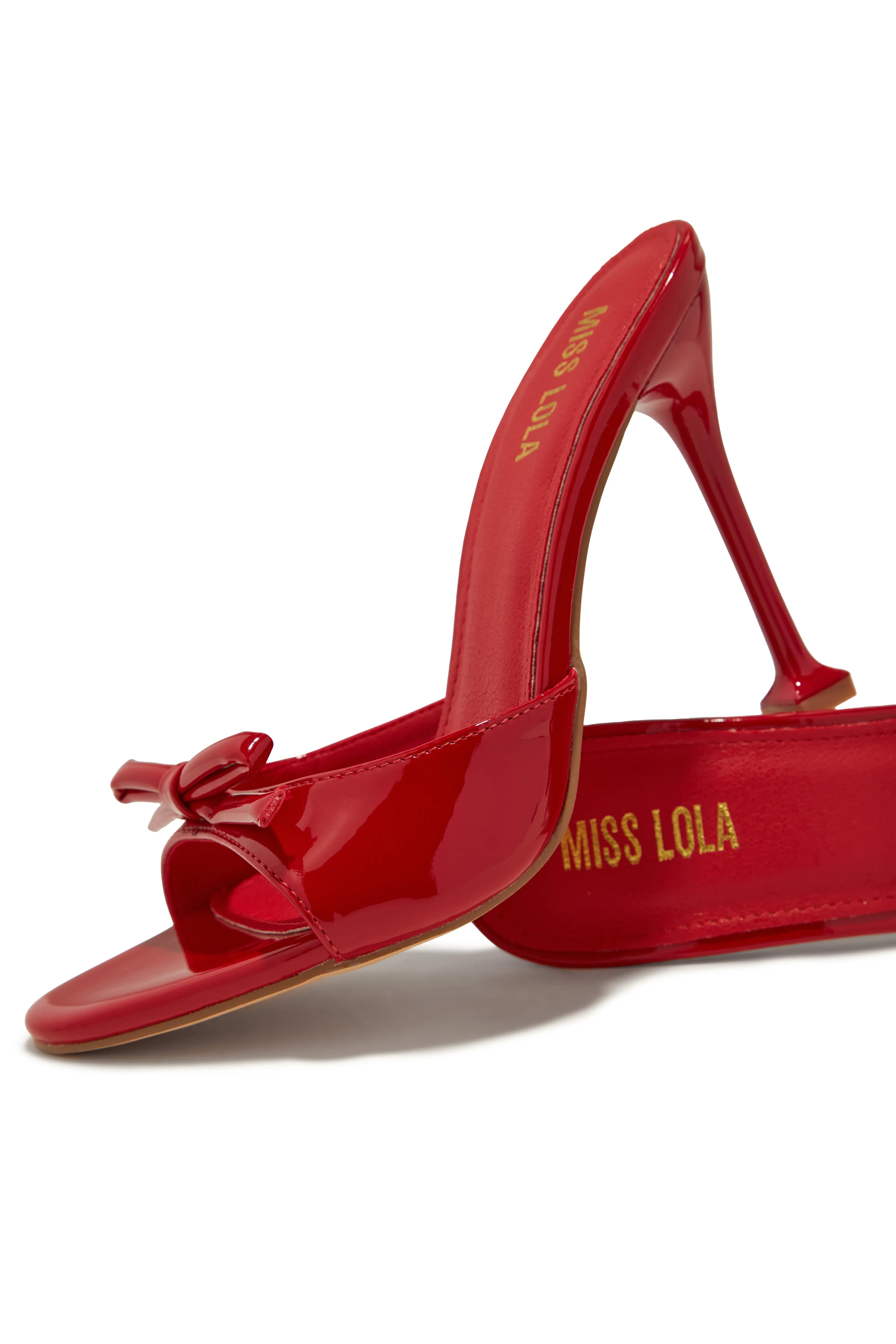 Jaya High Heel Mules - Red