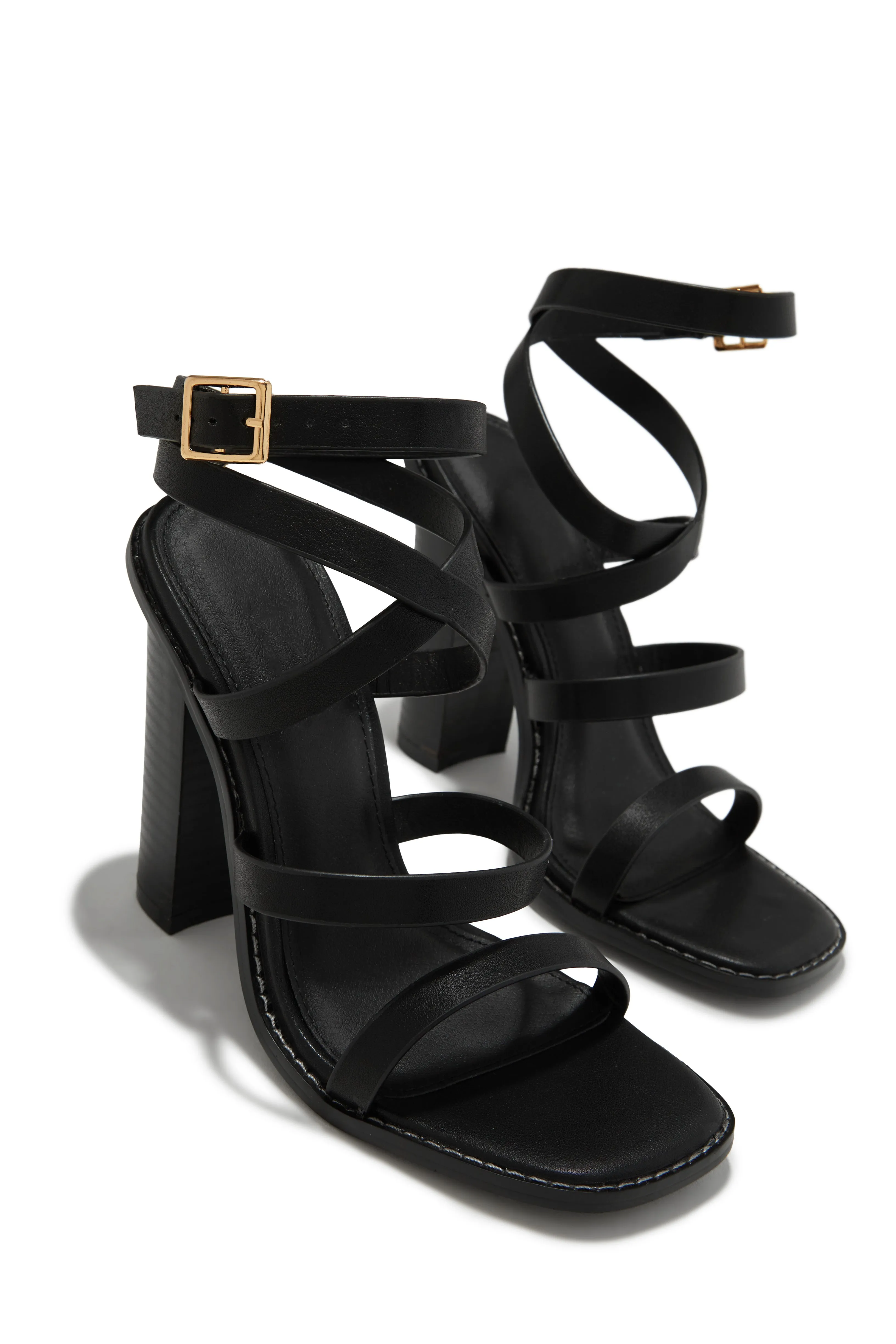 Jennie Strappy High Heels - Black