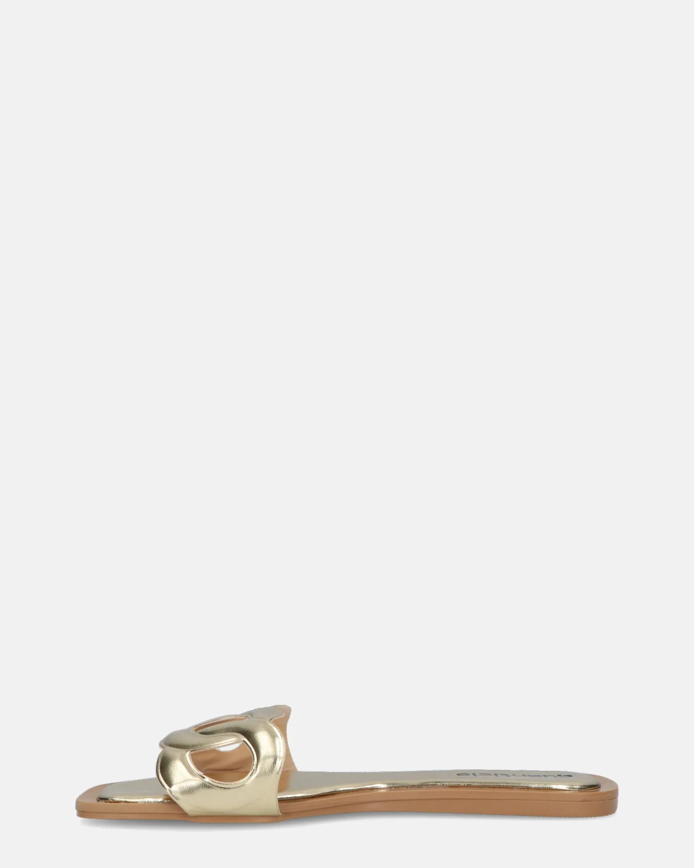 KRISTA - ciabattine dorati con suola beige