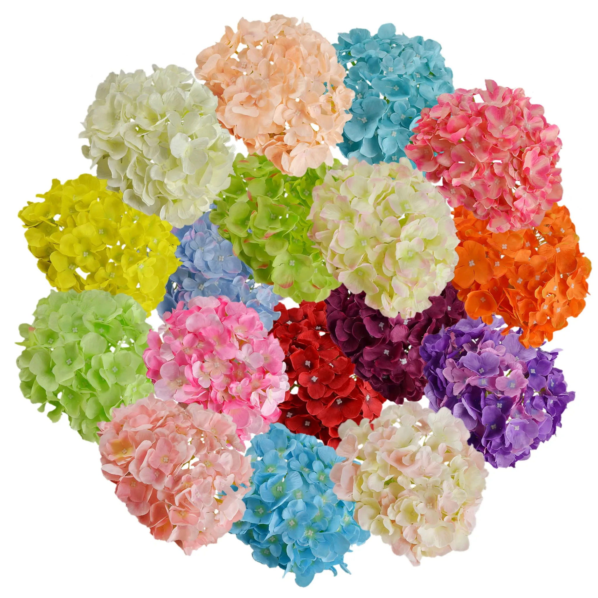 Large Silk Hydrangea Flower Heads 14 Colors