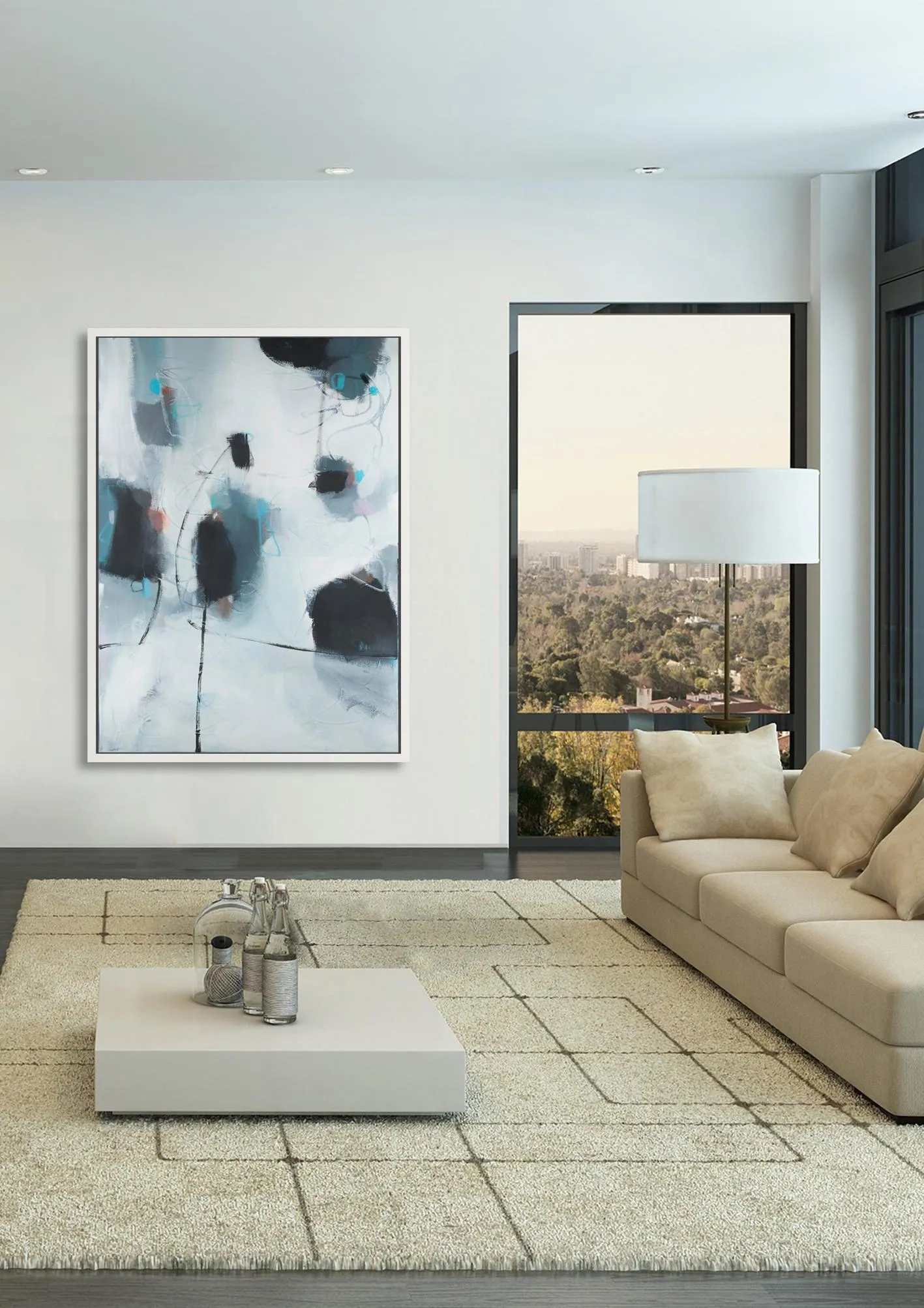 Large wall art print, colorful abstract print, abstract painting, colorful print, giclee print, Camilo Mattis