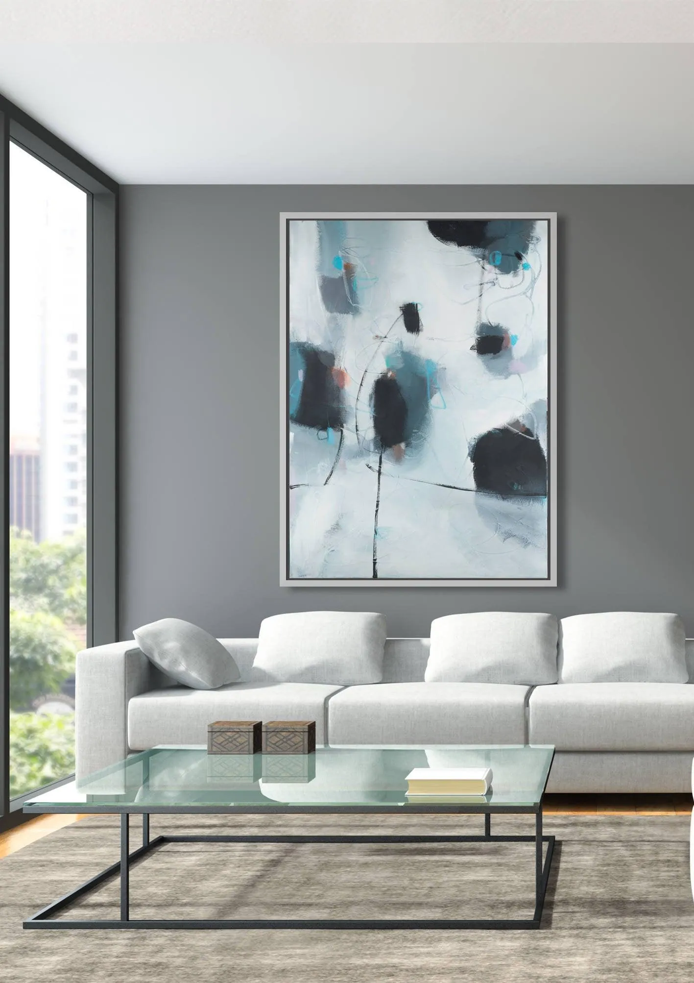 Large wall art print, colorful abstract print, abstract painting, colorful print, giclee print, Camilo Mattis