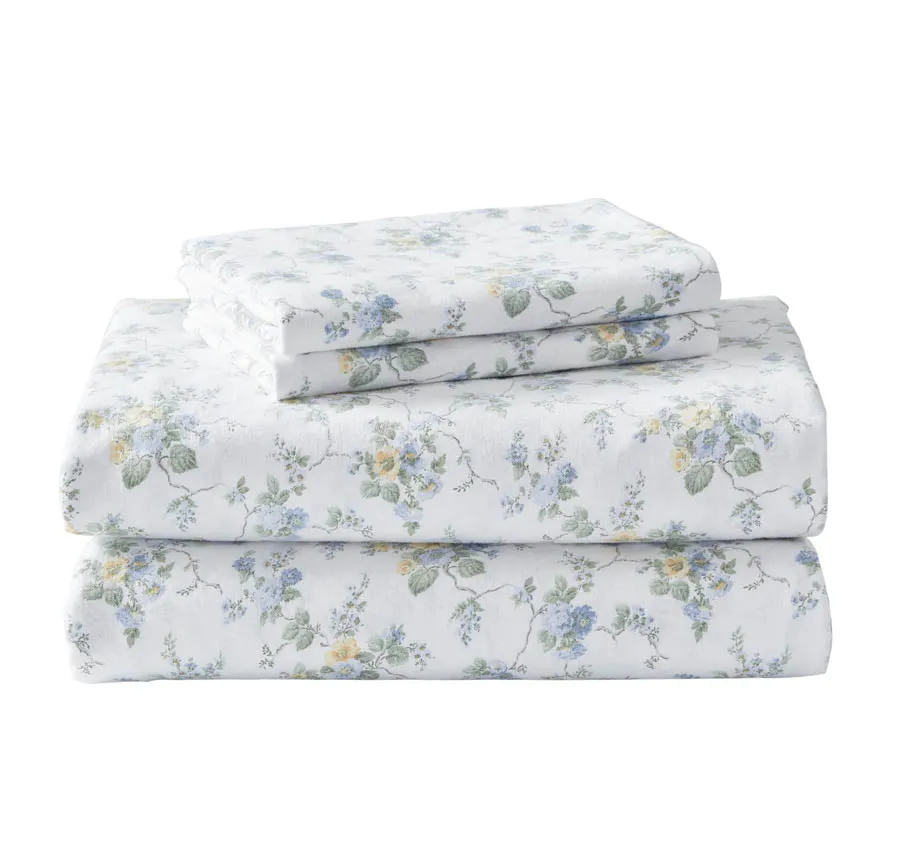Le Fleur 375THC Cotton Sheet Set Range Cottage Blue