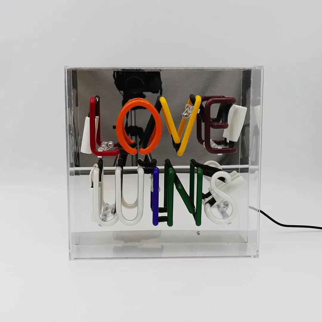 'love Wins' Glass Neon Sign