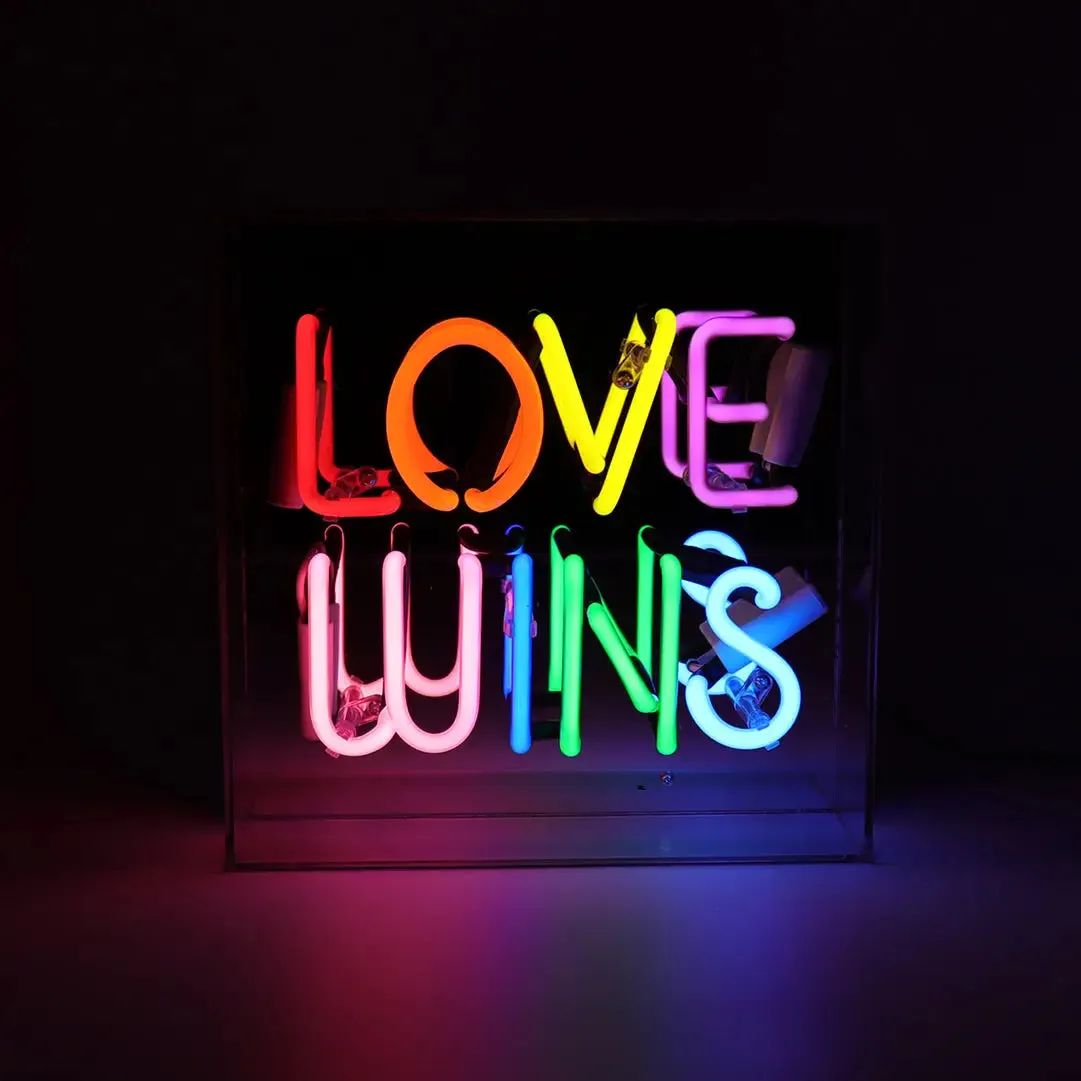 'love Wins' Glass Neon Sign