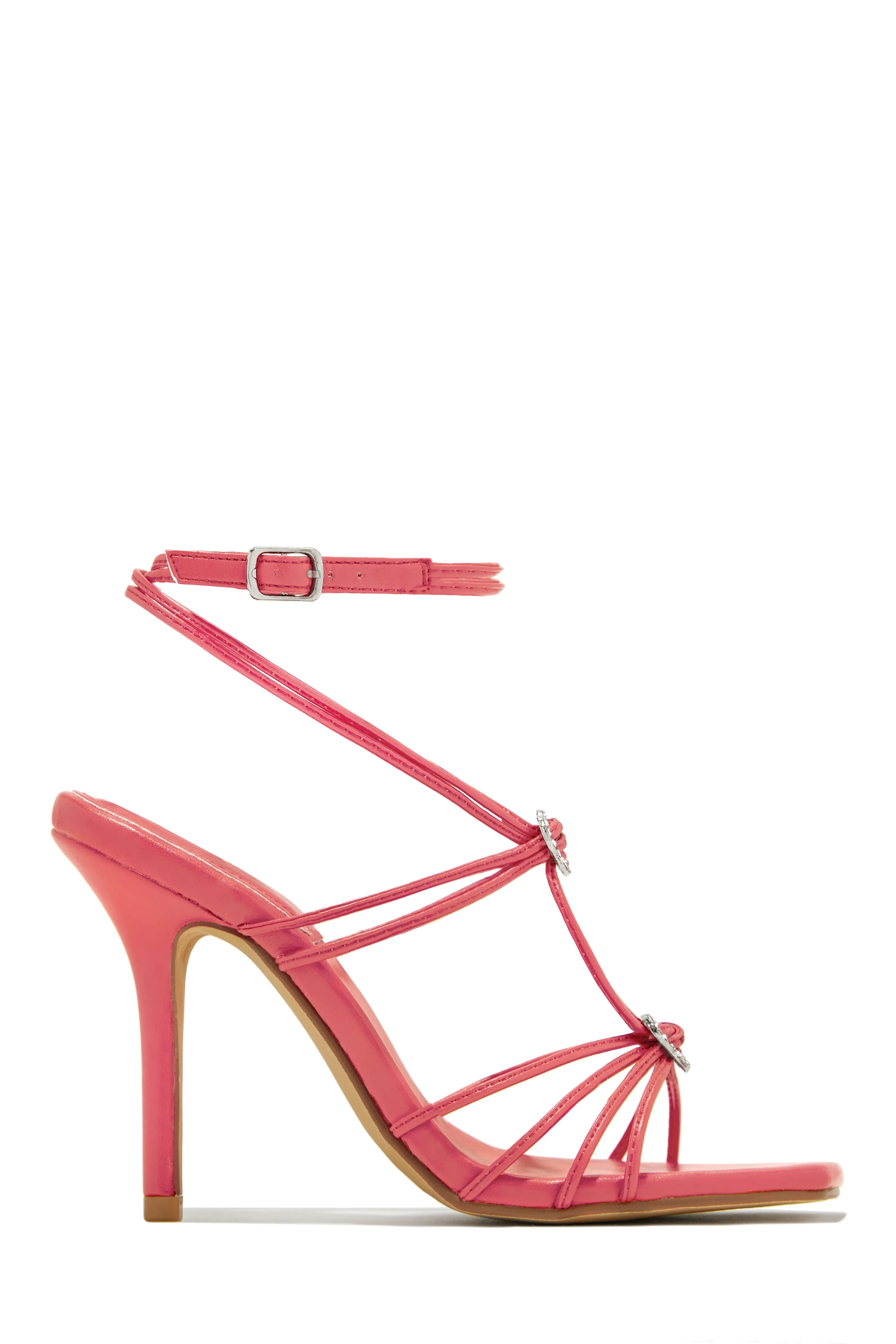 Lovestruck Embellished Strappy High Heels - Pink