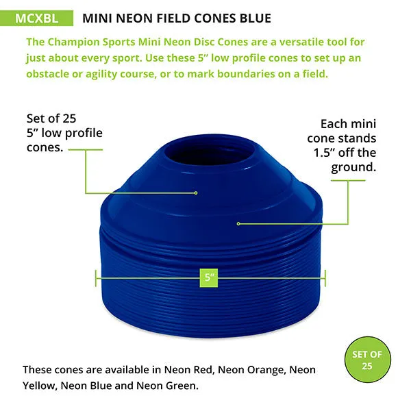 Mini Neon Field Cones Set of 25