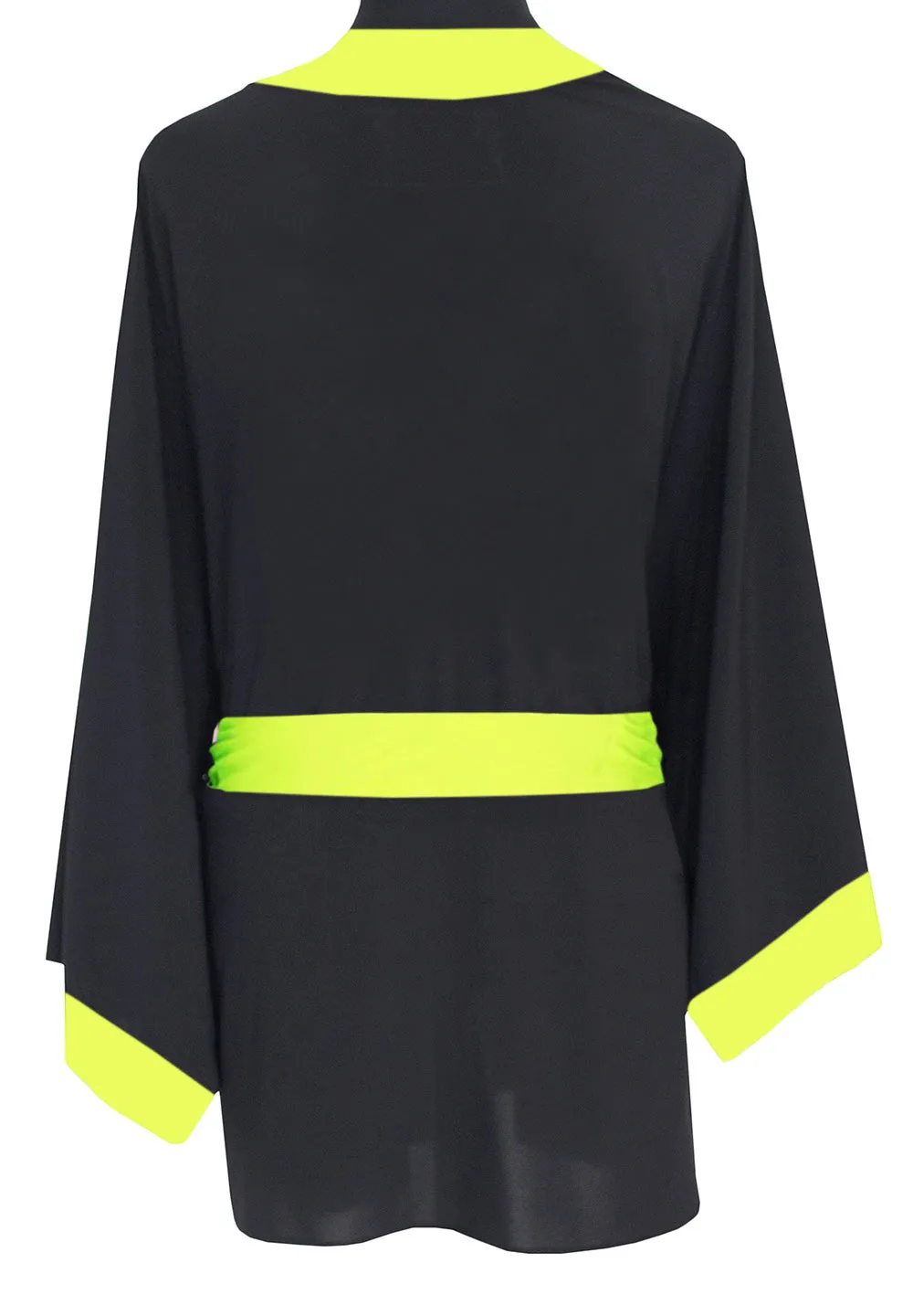 Monochrome - Black Kimono (Neon Yellow)